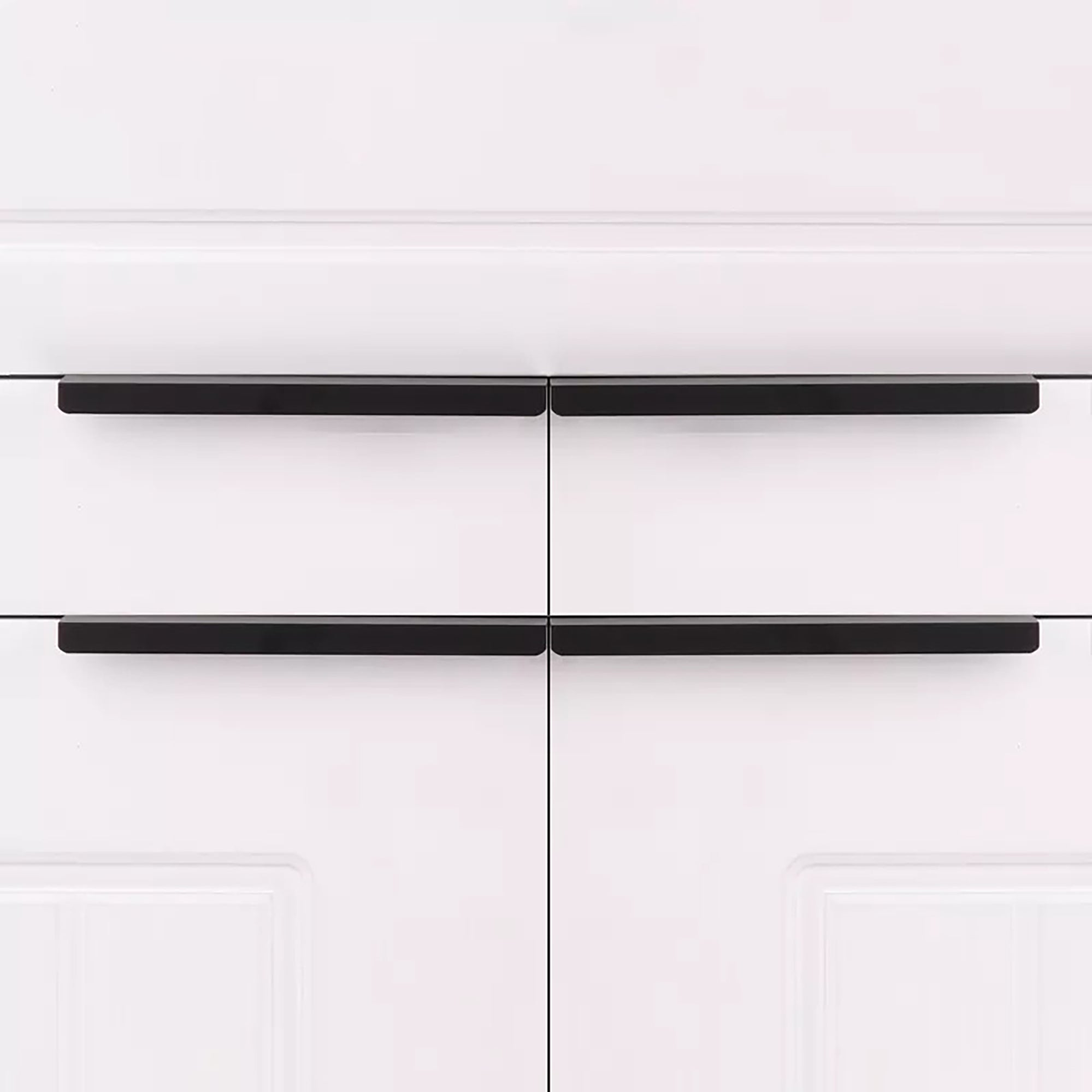 Shingle handle AL-0004, black aluminum, L400mm CC320mm, matte finish, for wardrobes & drawers by Mantara
