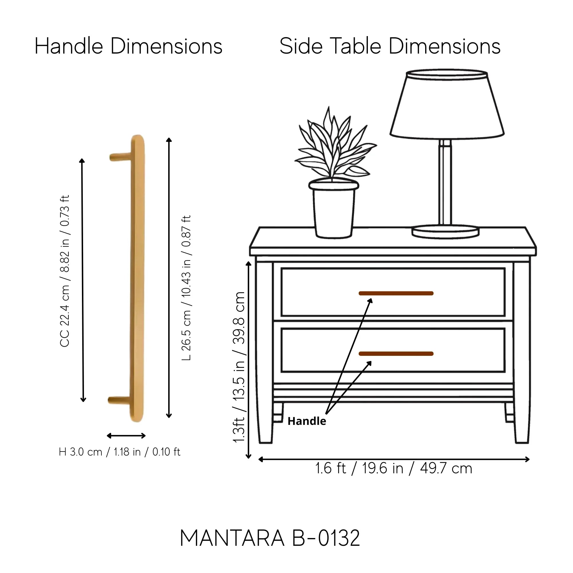 The Mantara B-0132 is a modern brass knob in gold, a ideal for drawers and cabinets.