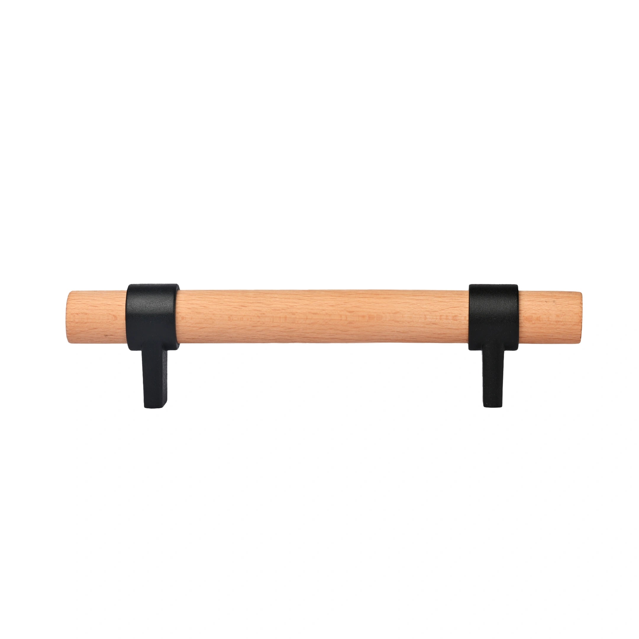 Mantara Walden Handle W-0035 is a modern zinc alloy and beech wood handle in black ideal for kitchen and dresser drawers.