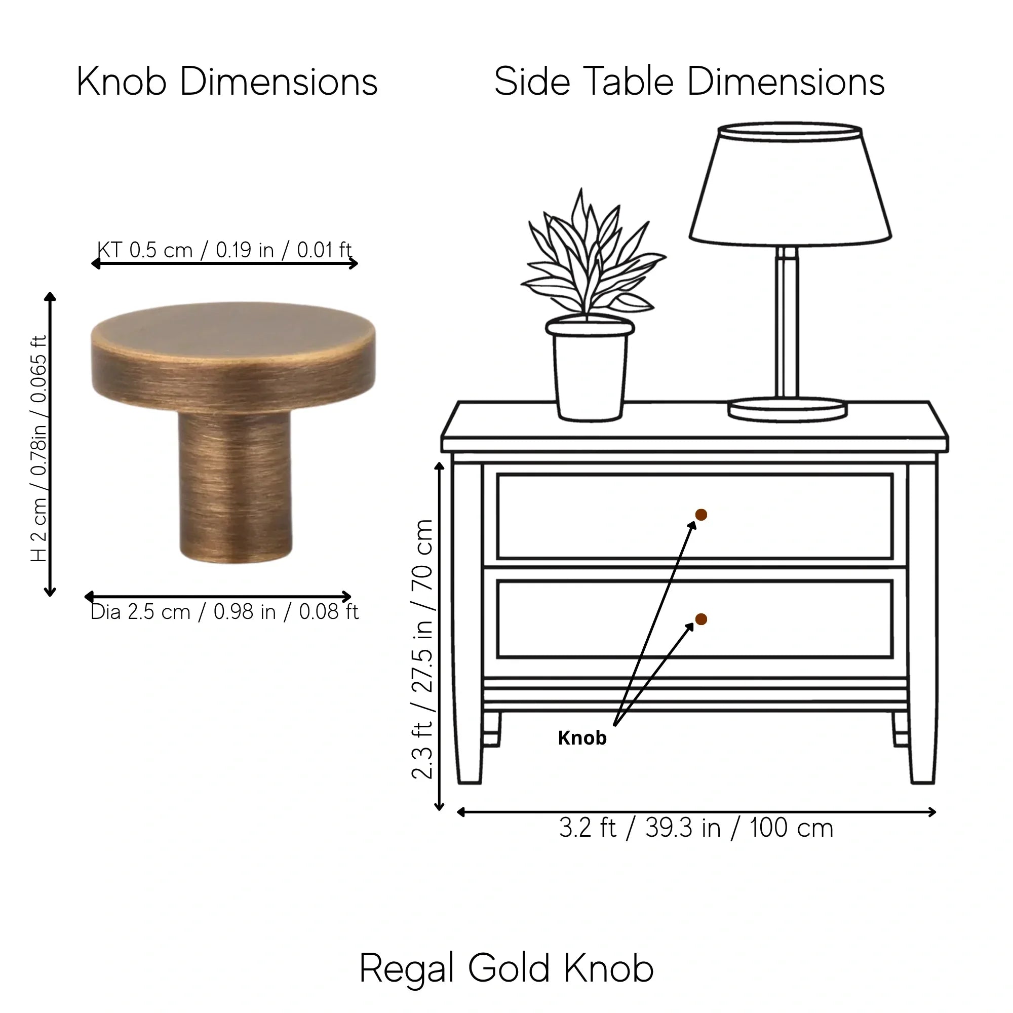 Regal Gold Knob
