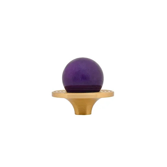 Buy kitchen cabinet knob-Modern crystal cabinet knob in purple for kitchen drawers and furniture by Mantara