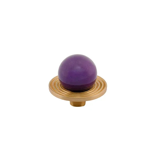 Buy kitchen cabinet knob-Modern crystal cabinet knob in purple for kitchen drawers and furniture by Mantara