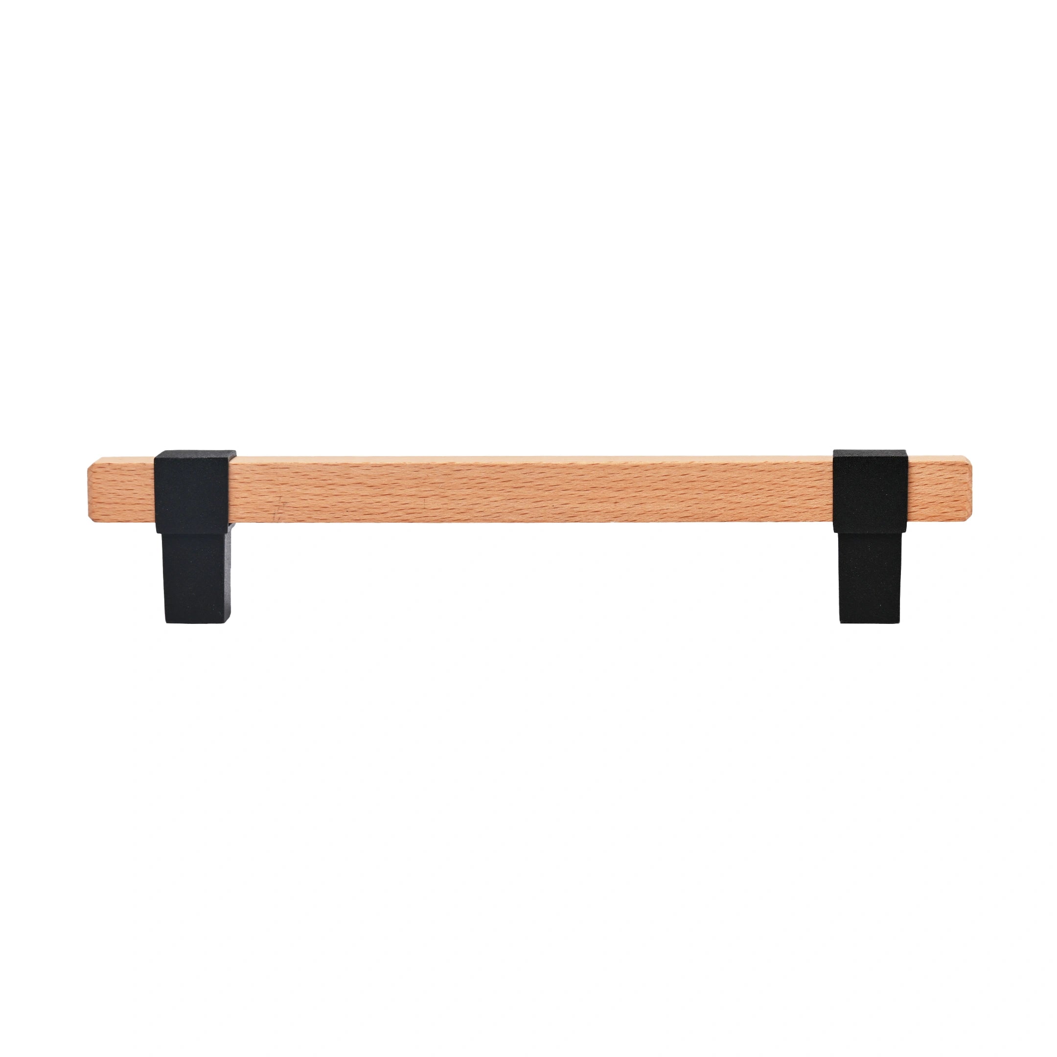 Mantara Lorien Handle W-0028 is a modern zinc and beech wood handle in black ideal for kitchen and dresser drawers.