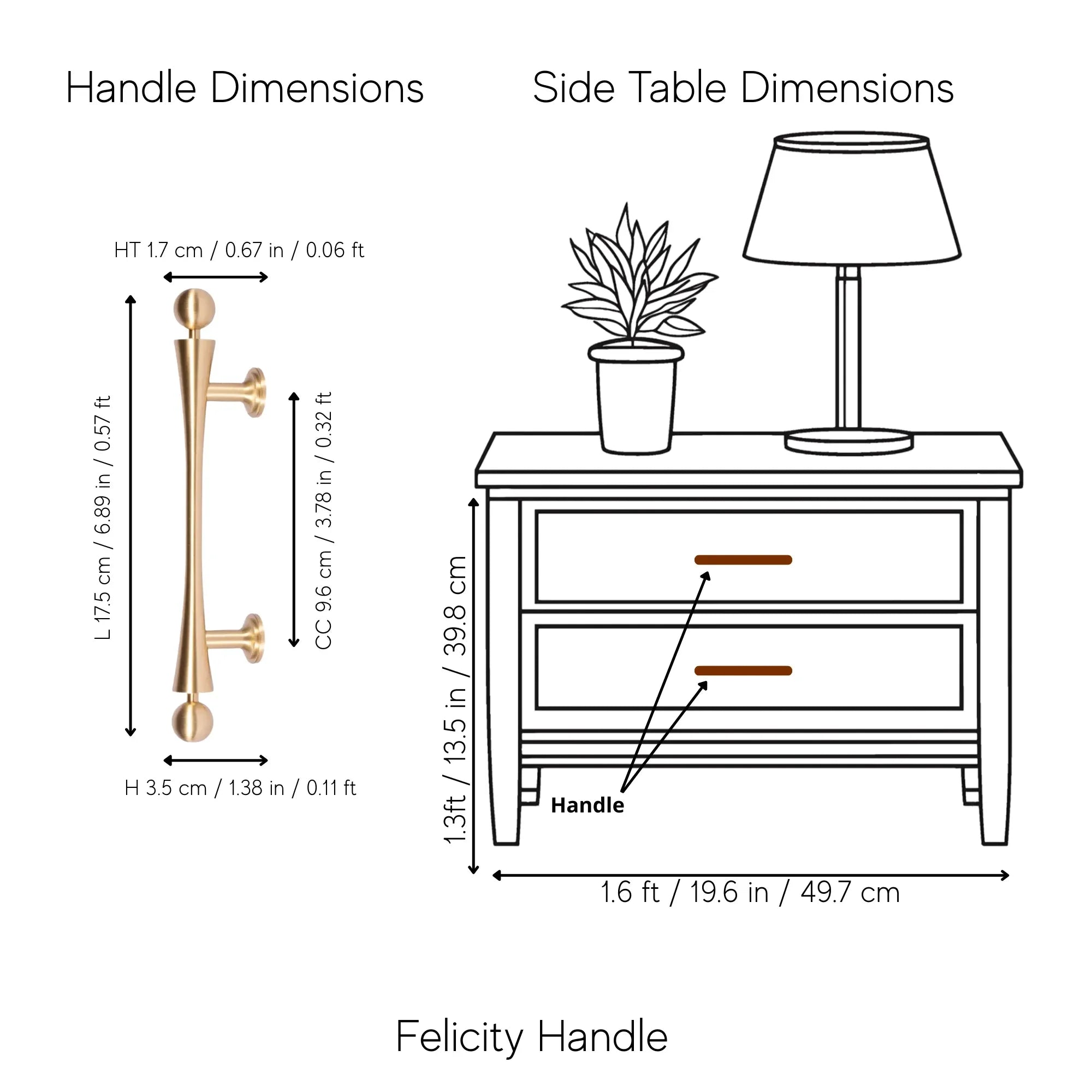 Mantara Felicity Handle B-0071 is a modern brass handle in brushed gold, ideal for wardrobes, doors, and furniture.