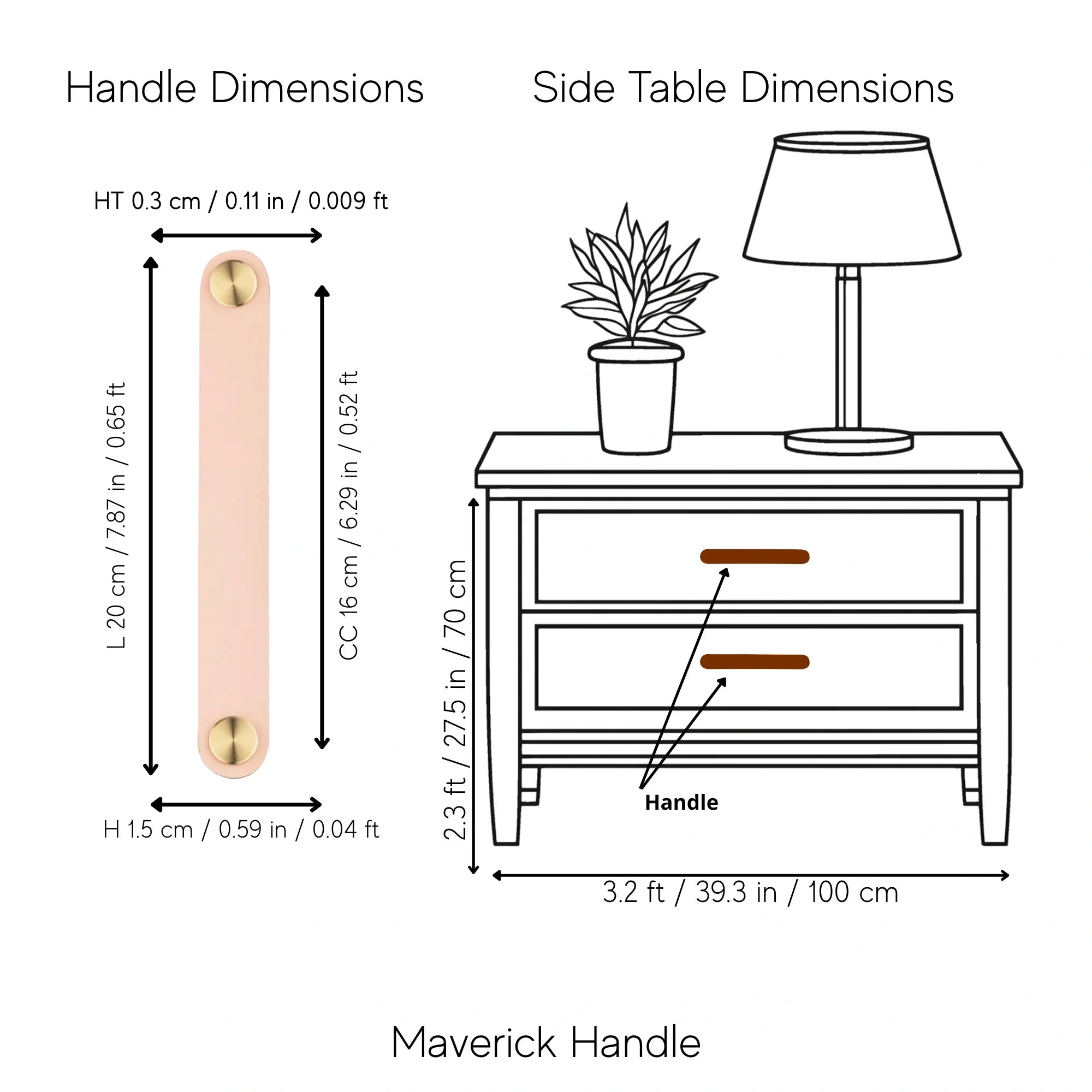The Mantara L-0001-160 Maverick Handle is a Nordic leather and brass handle in pink, ideal for kitchens and wardrobes.