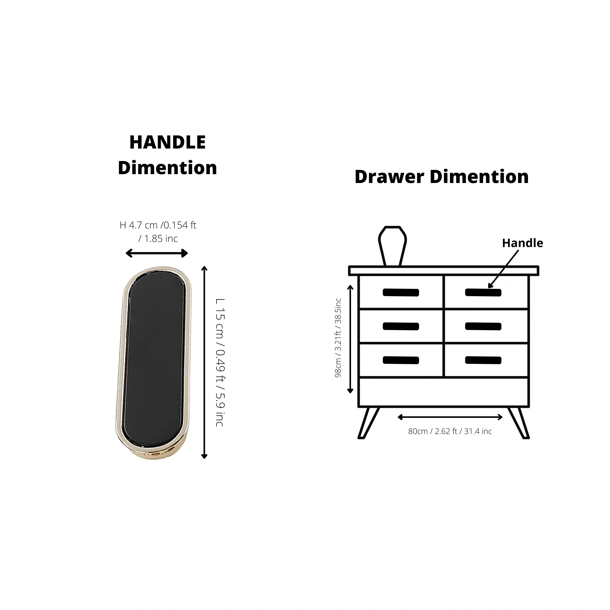 Mantara Concealed Round Handle Z-0010 is a modern zinc handle in matte black+gold, ideal for wardrobes and doors.