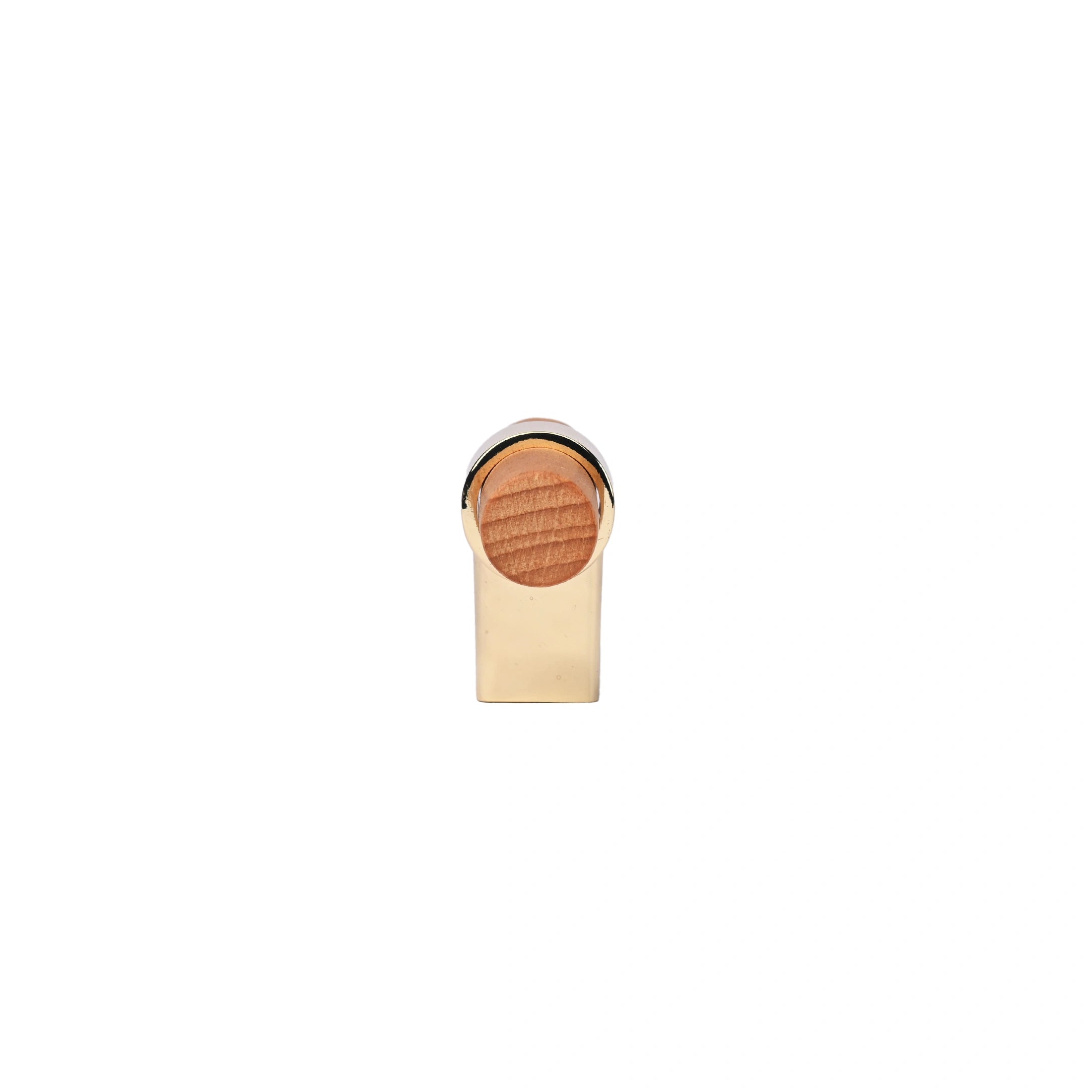 Mantara Walden Handle W-0035 is a modern zinc alloy and beech wood Tbar handle in gold, ideal for kitchen and dresser drawers.