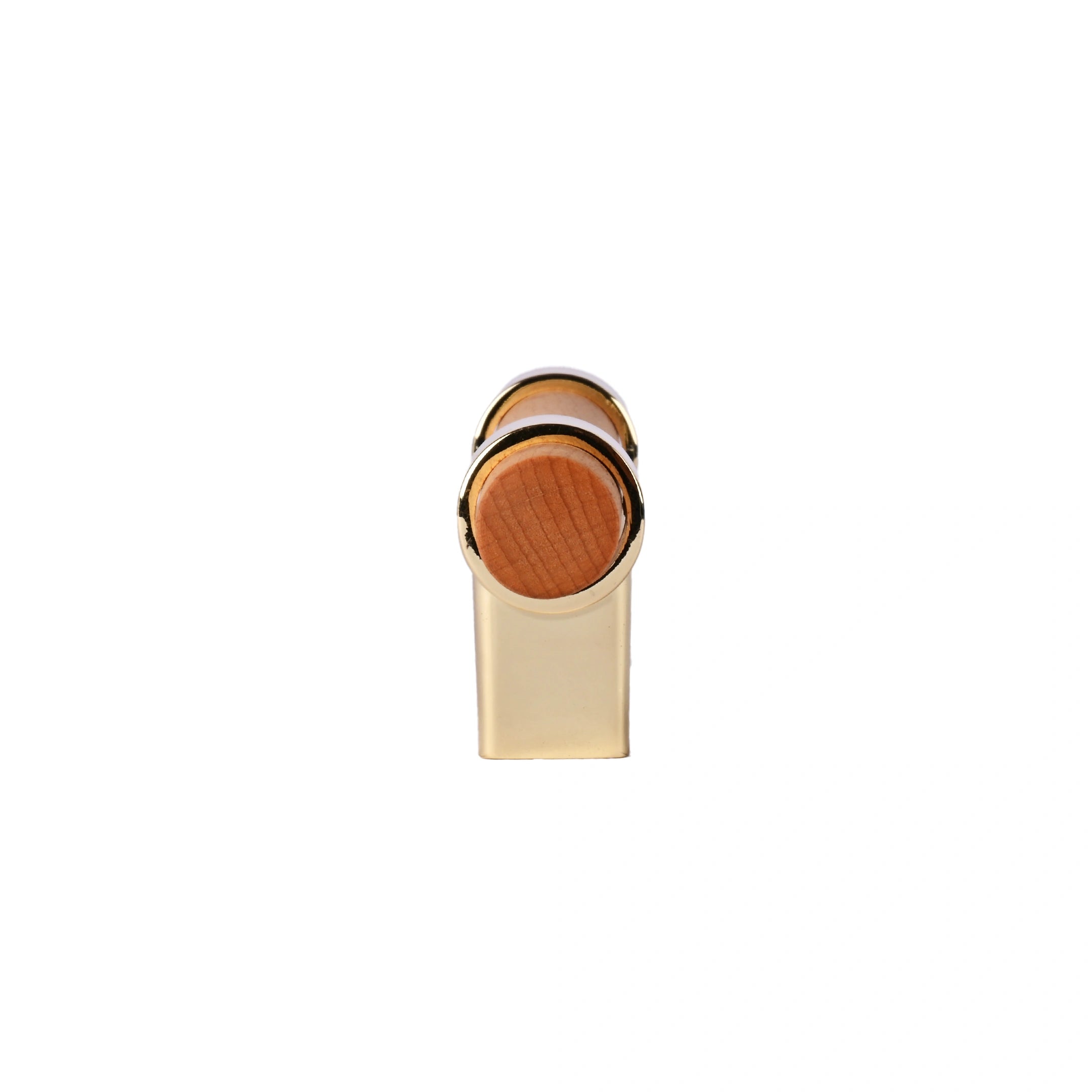 Mantara Walden Handle W-0035 is a modern zinc alloy and beech wood handle in gold, ideal for kitchen and dresser drawers.