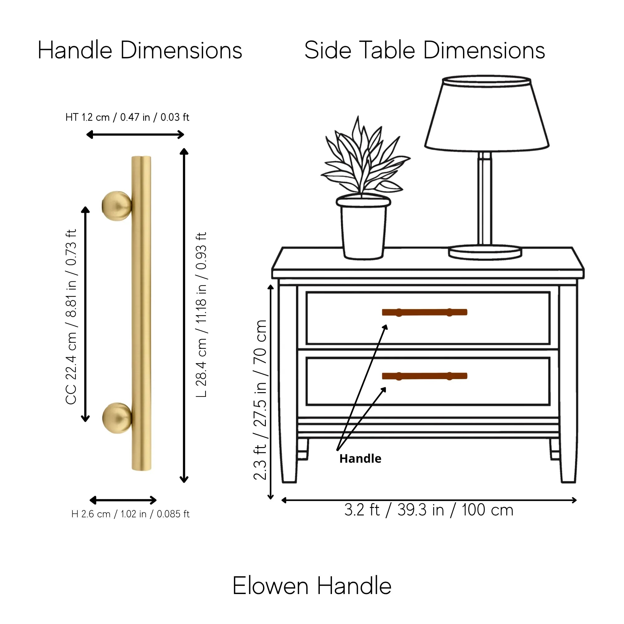 Mantara Elowen Handle B-0057 is a modern brushed brass handle in gold, ideal for cabinets, wardrobes, and kitchens.