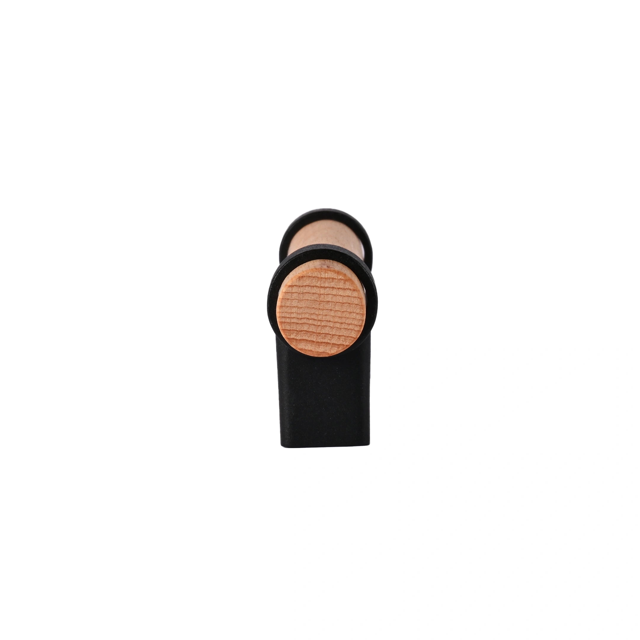 Mantara Walden Handle W-0035 is a modern zinc alloy and beech wood handle in black ideal for kitchen and dresser drawers.