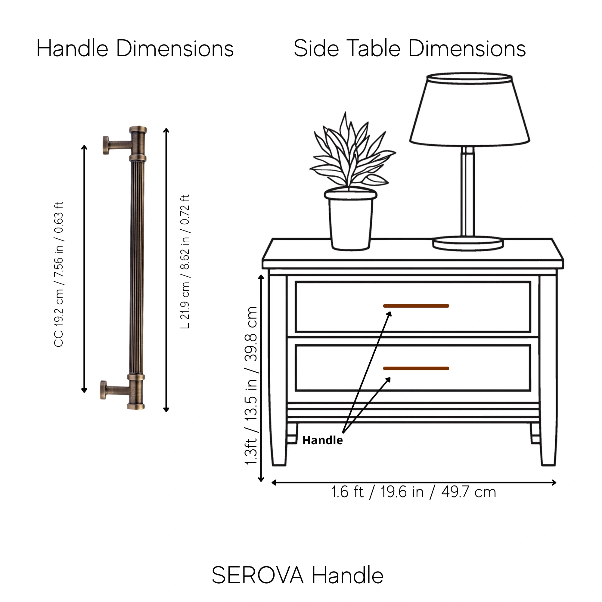 Serova Handle Pack of 1 (Made-to-order Only)