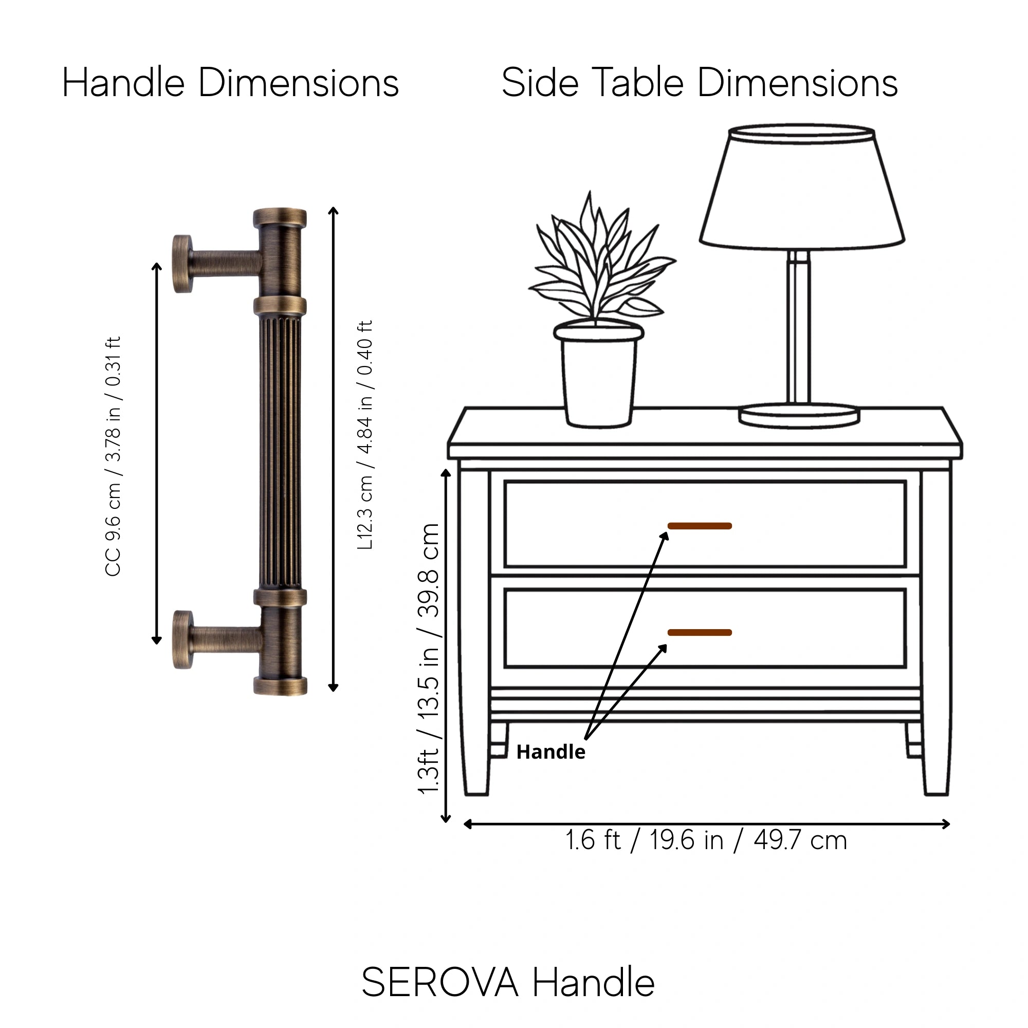 Serova Handle Pack of 1 (Made-to-order Only)