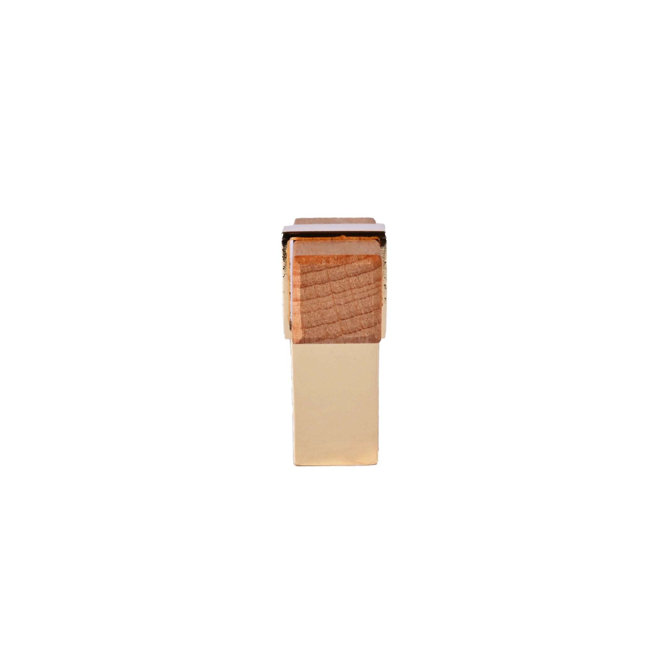 Mantara Lorien Handle W-0028 is a modern zinc and beech wood Tbar in Gold ideal for kitchen and dresser drawers.