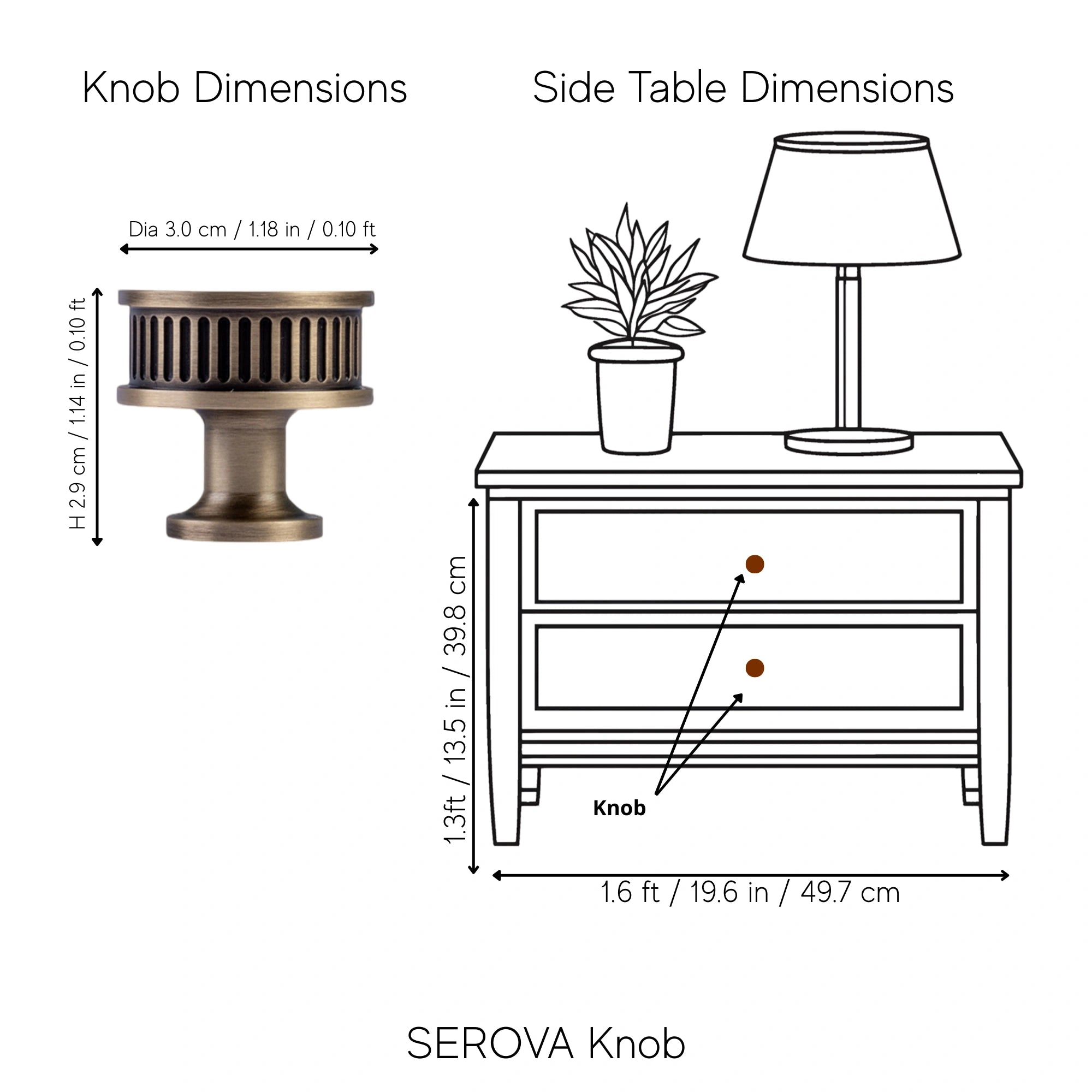 Serova Handle Pack of 1 (Made-to-order Only)