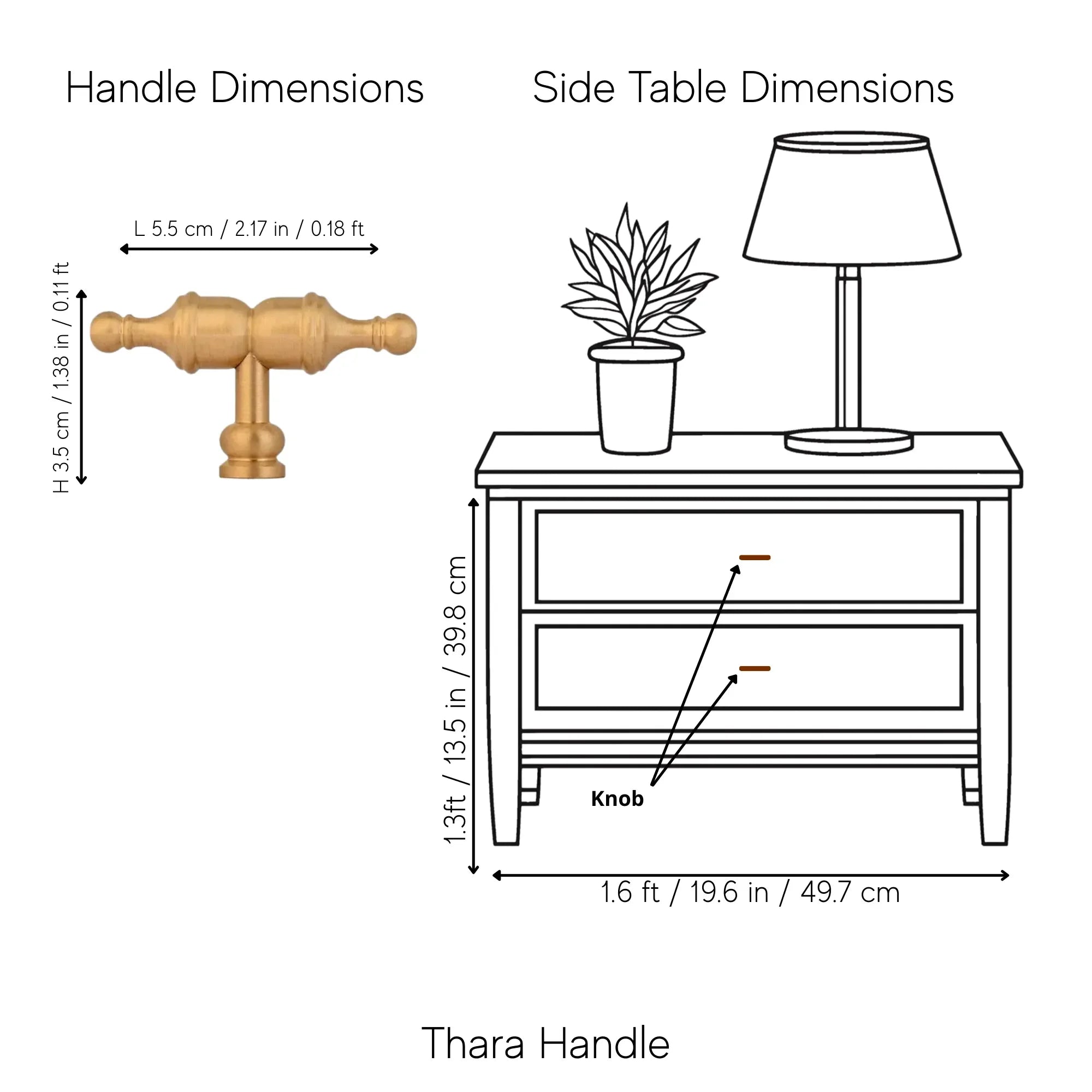 The Mantara B-0129 Thara Handle is a modern brass handle in bronze and gold, ideal for drawers, cabinets, and kitchen furniture.