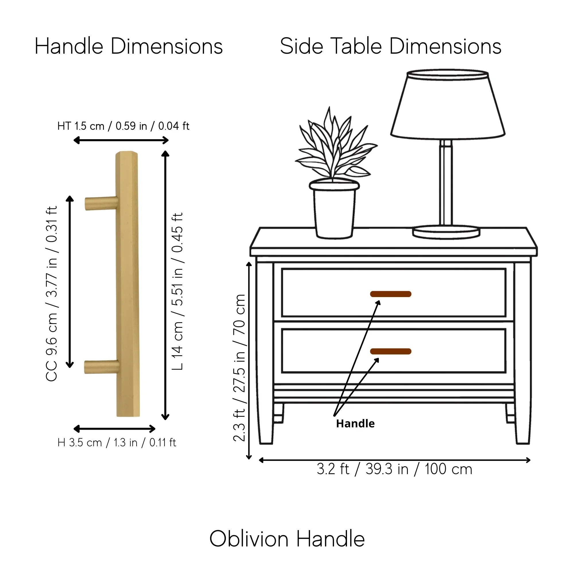 The Mantara B-0052 Oblivion T-Bar Handle is a modern solid brass handle in matte black, gold, and bronze, ideal for cabinets, kitchens, bedrooms, and drawers.