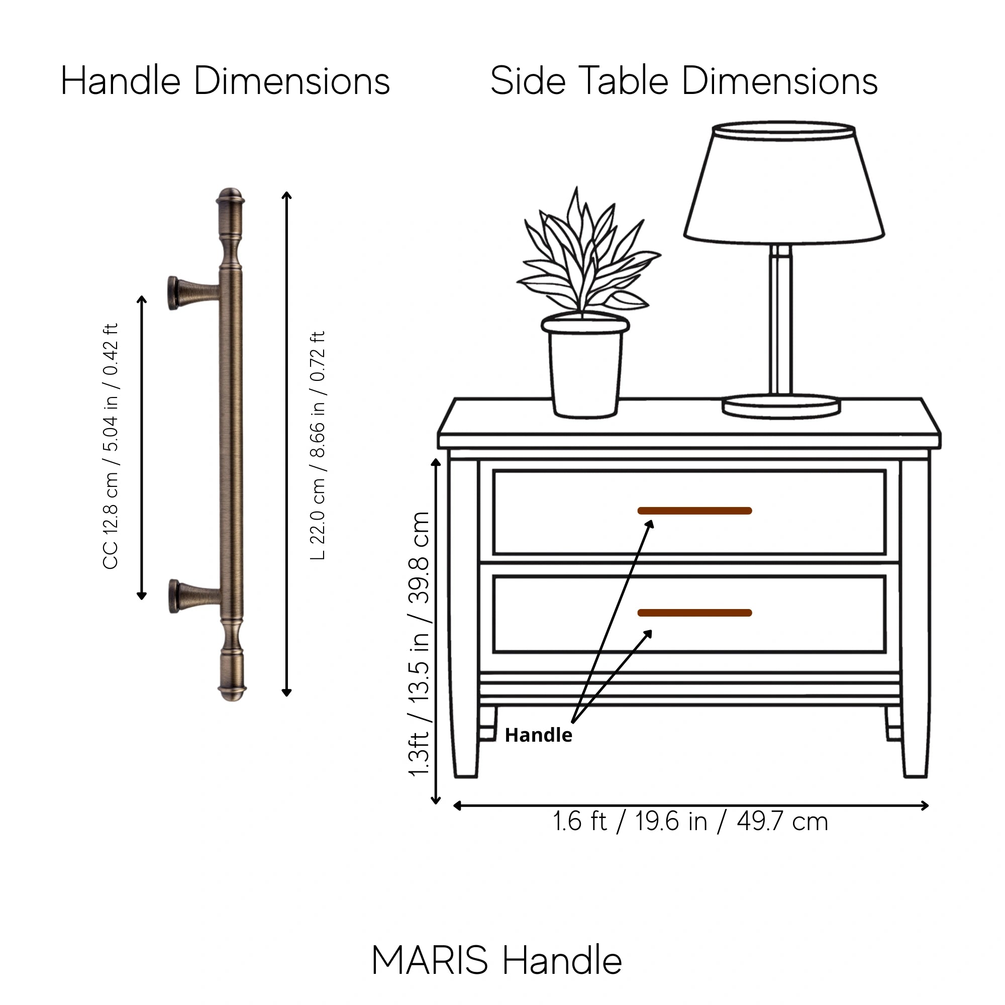 MANTARA B-0150 Modern Luxury Cabinet Pull Handle Pack of 1 (Made-to-Order Only)