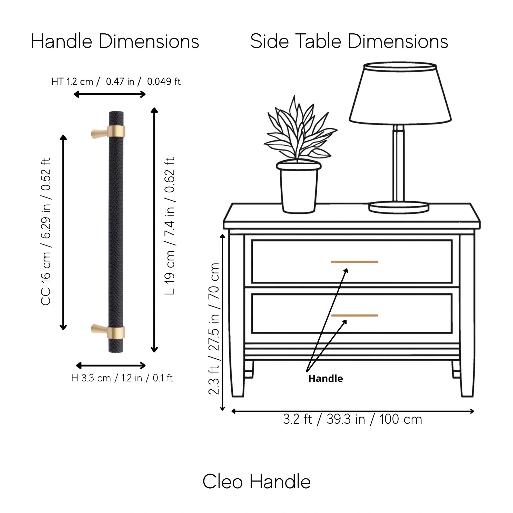 Mantara Cleo T Bar Handle B-0064 is a modern knurled brushed brass handle in black ,ideal for wardrobes and cabinets.