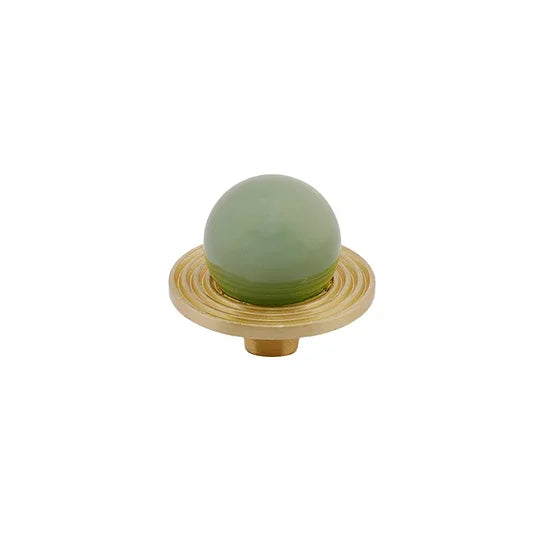 Buy kitchen cabinet knob-Modern crystal cabinet knob in green for kitchen drawers and furniture by Mantara.