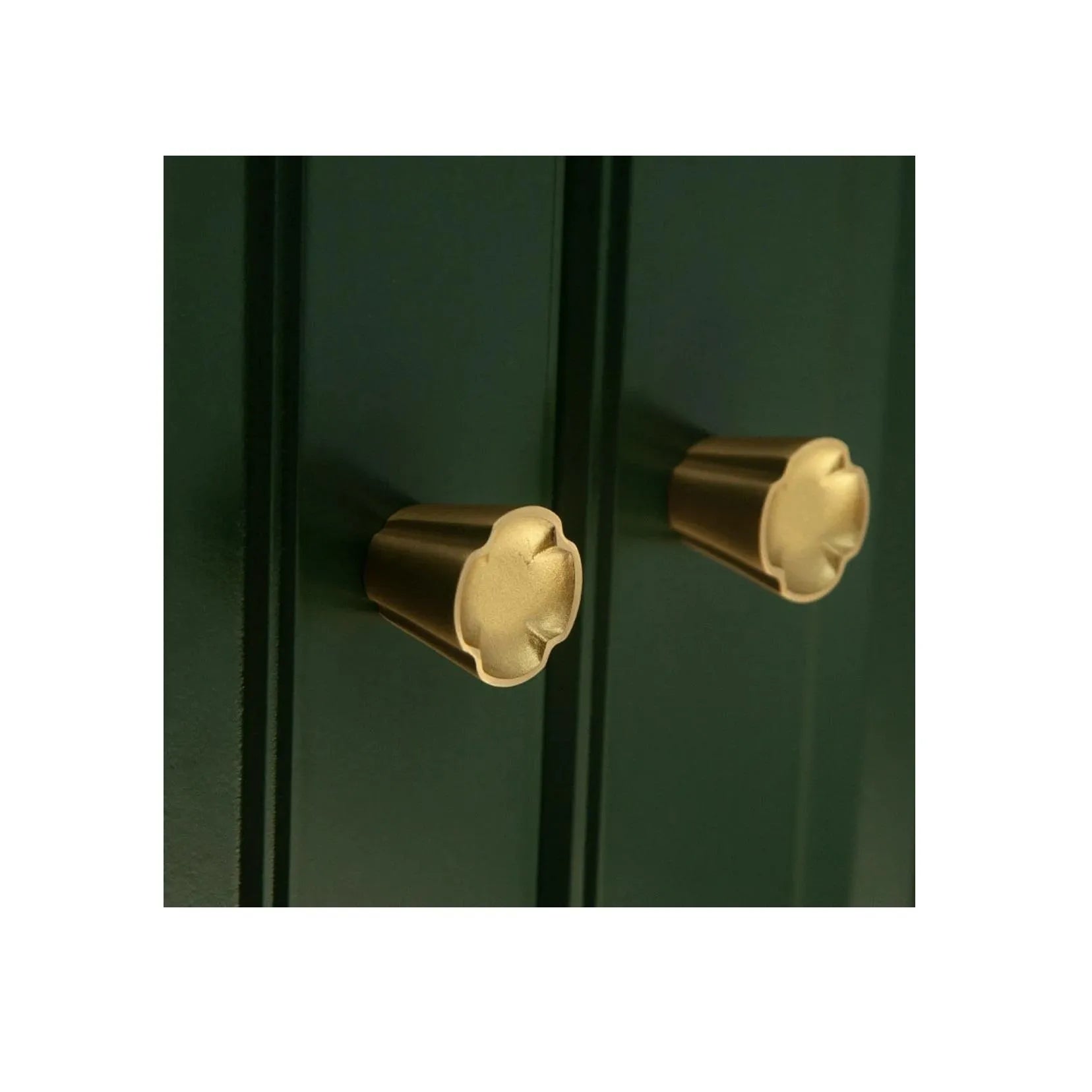 Clover knob B-0011, gold brushed, Dia23mm H20mm, for wardrobes, furniture & bathrooms by Mantara