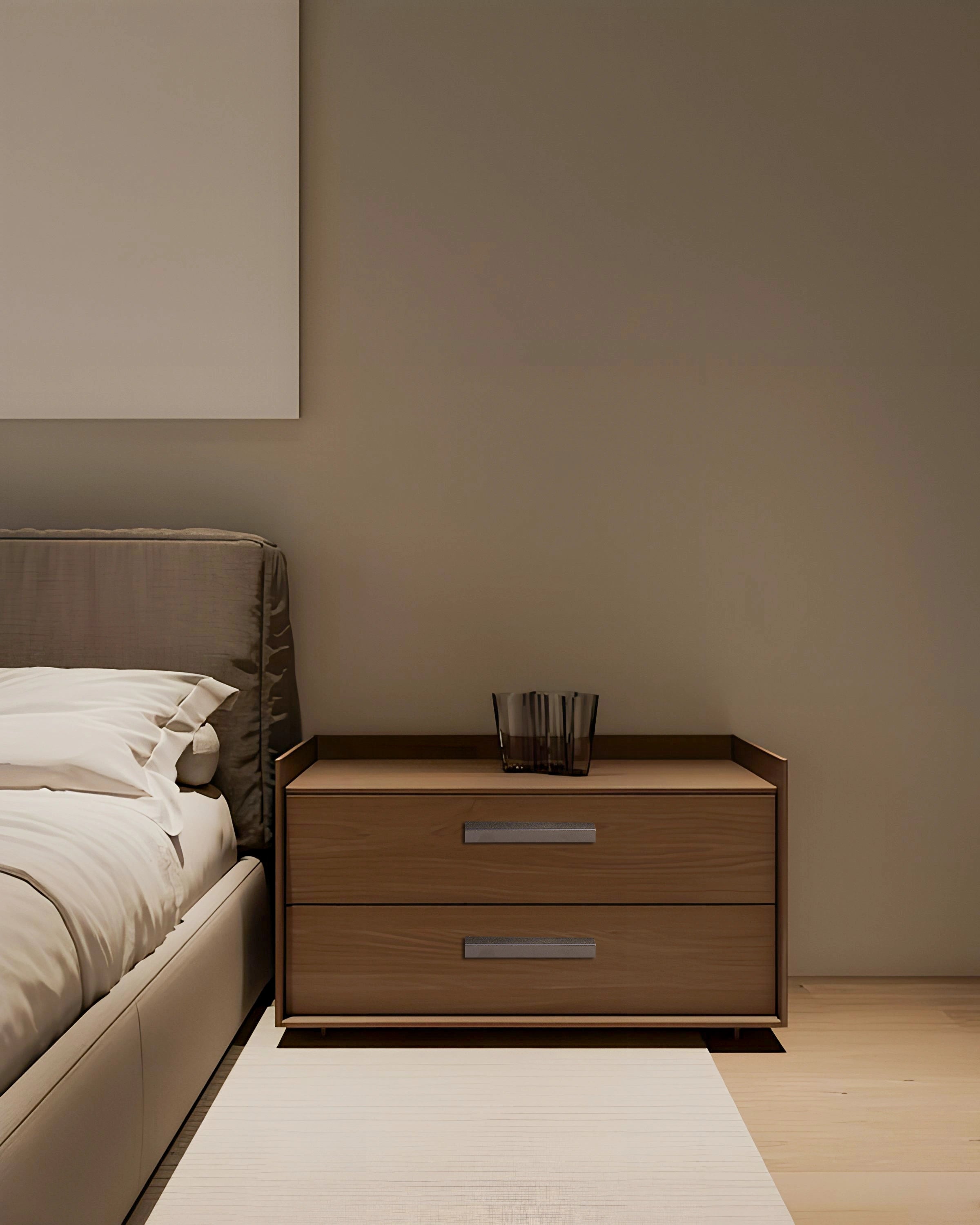 Rhea handle AL-0005, grey aluminum, L80mm CC64mm, brushed finish, for kitchen drawers & cabinets by Mantara