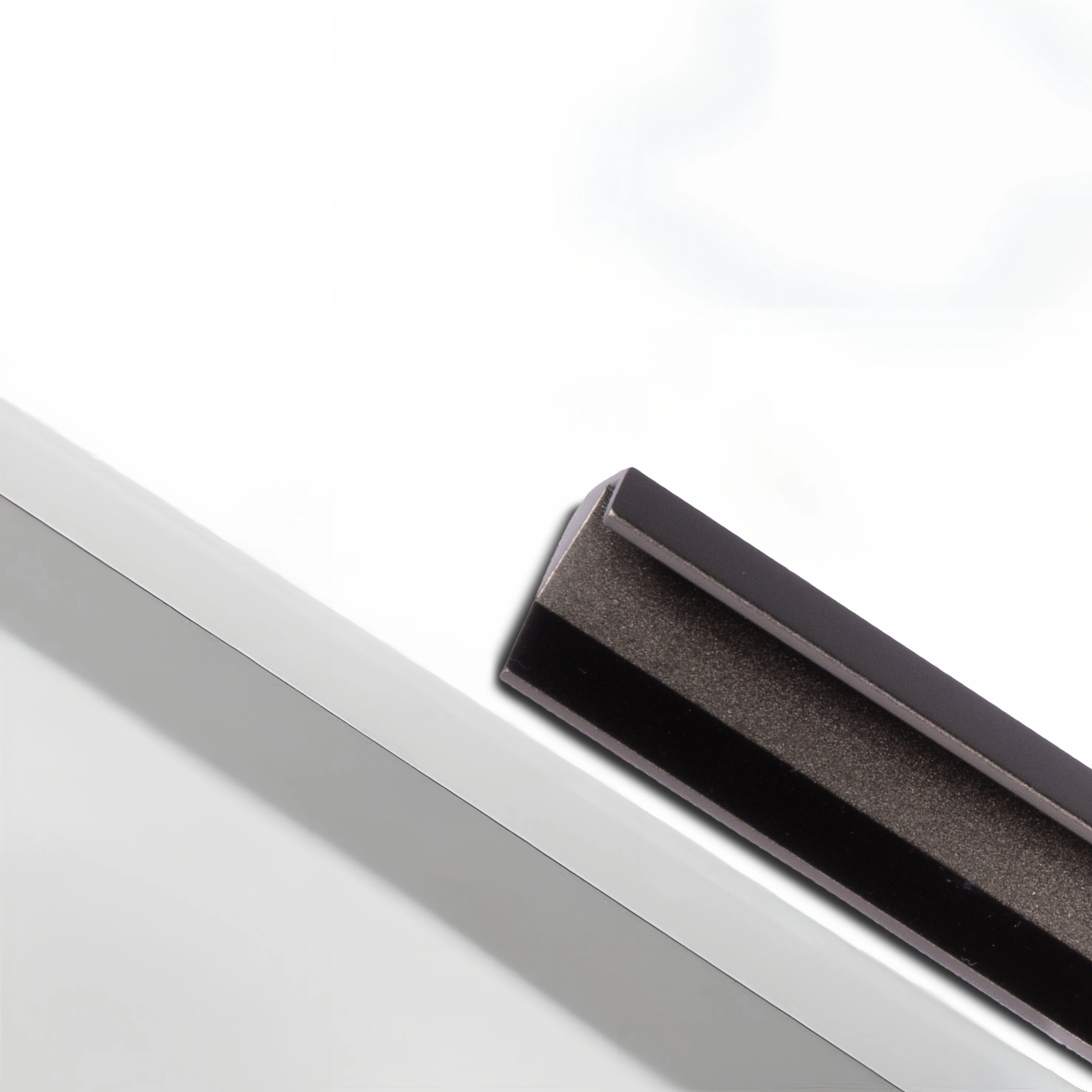 Elara handle AL-0009, grey aluminum, L1100mm CC960mm, brushed finish, for kitchen drawers & wardrobes by Mantara