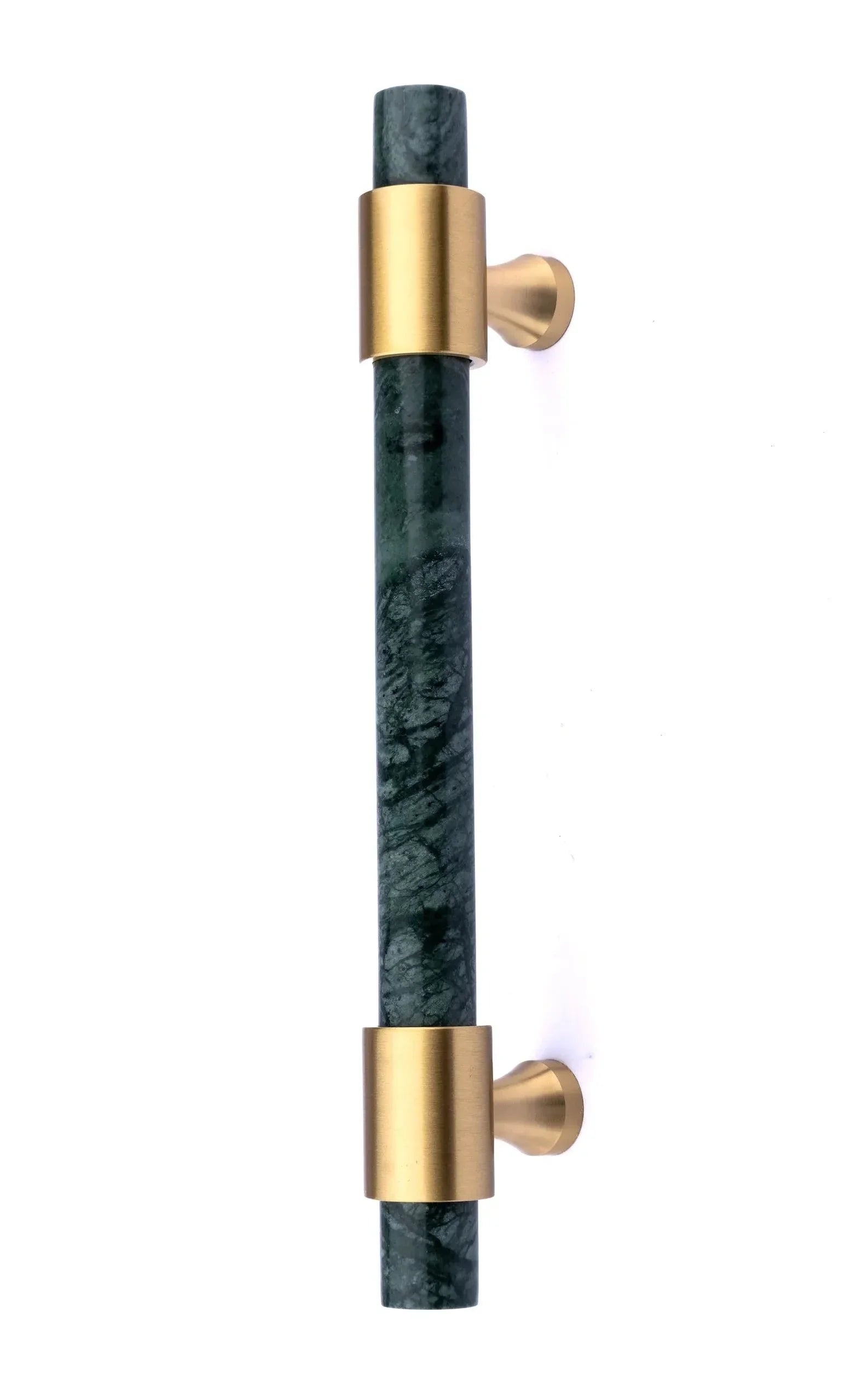 Marble and solid brass with green, black and white color for wardrobe, drawer handle by Mantara, model M-0009-H.