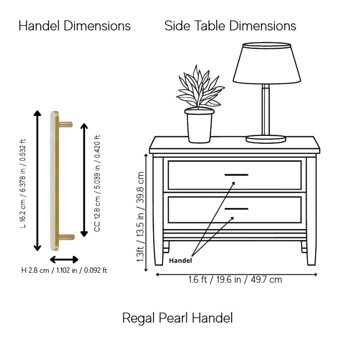 Regal Pearl Knob and handle