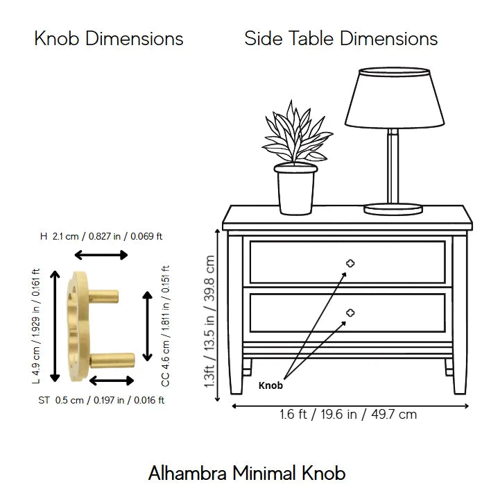 Alhambra Minimal Knob
