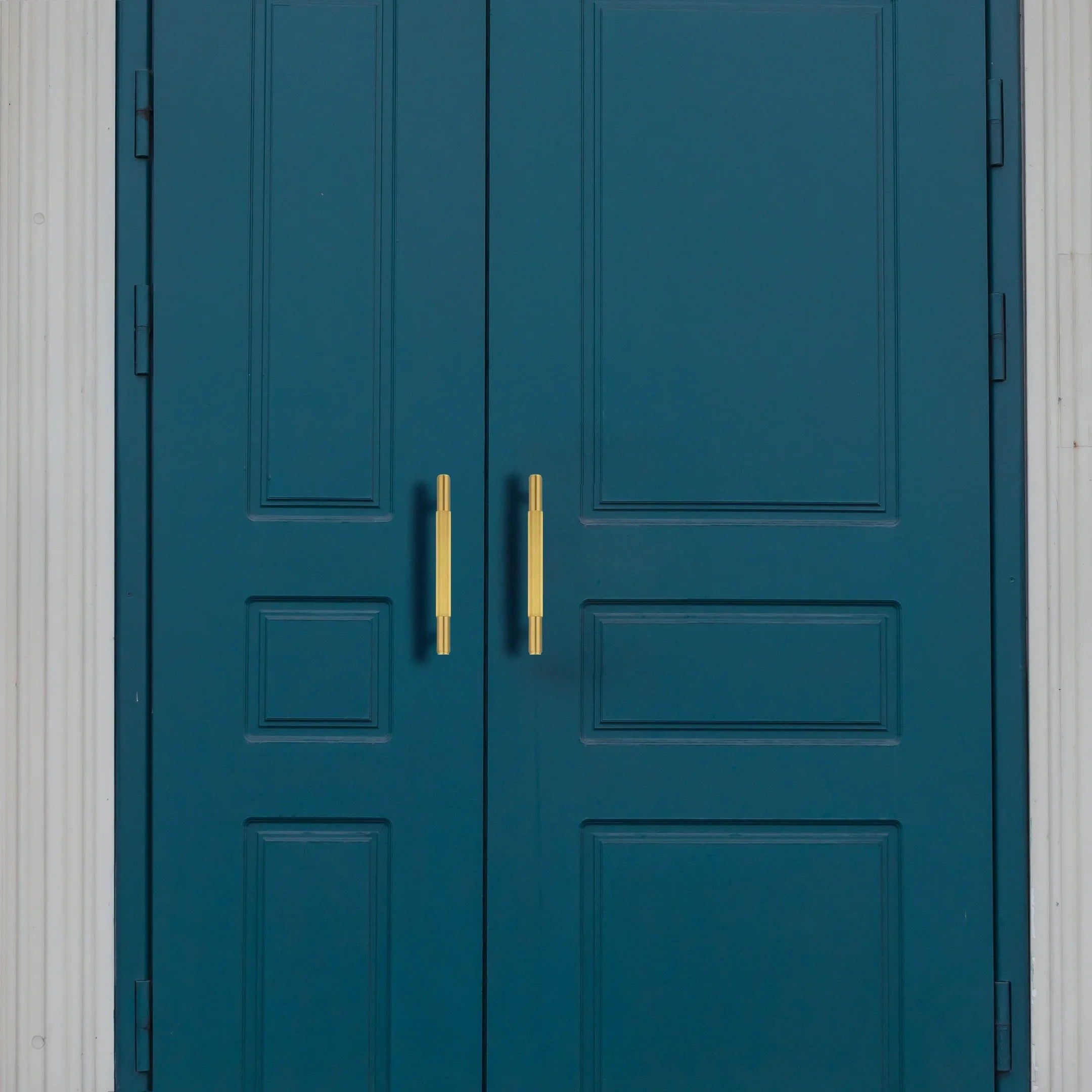 Solid brass and silver cabinet handle in brushed finish by Mantara, model B-0063.cabinet handle, brass handle, wardrobe pull