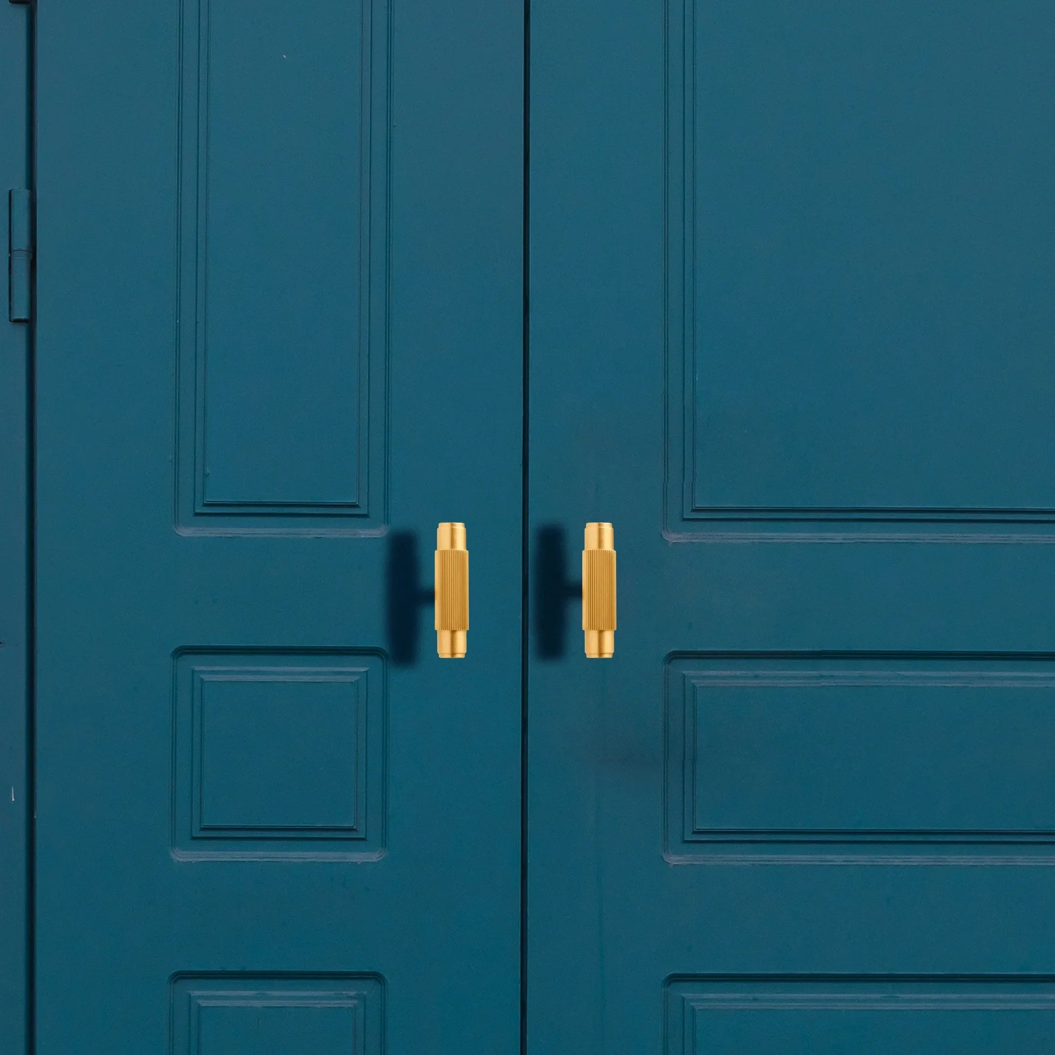 Solid brass and silver cabinet handle in brushed finish by Mantara, model B-0063.cabinet handle, brass handle, wardrobe pull