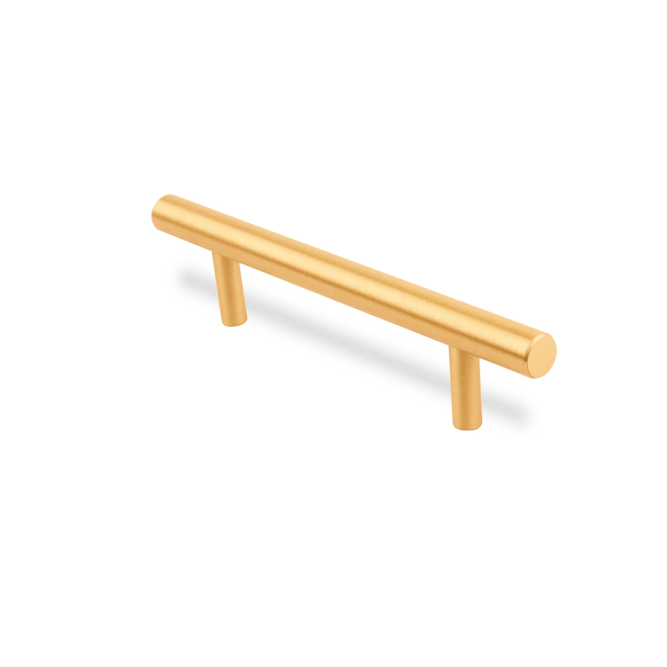 Cabinet pull handle, solid brass, brushed gold finish, Mantara, Sydney Handle, B-0080, ideal for wardrobes and kitchens.
