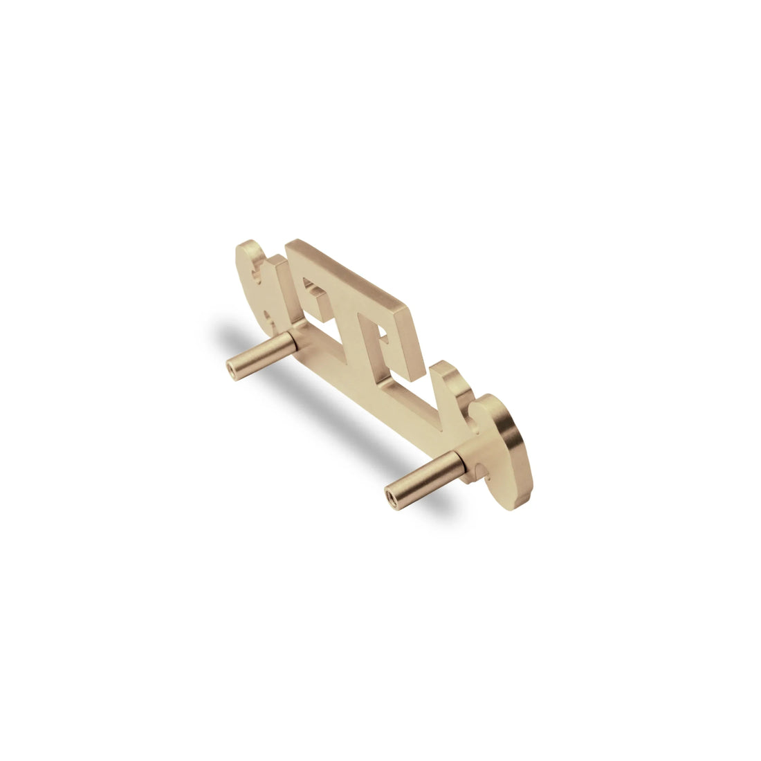 Mantara Yang Handle B-0083 is a modern brass handle in brushed gold, perfect for drawers, almirahs, and bedrooms.