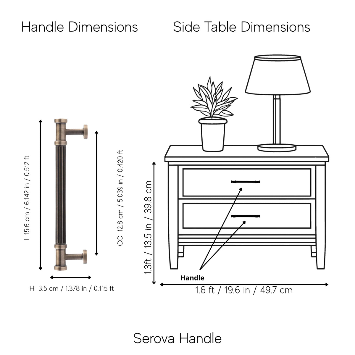 Serova Handle Pack of 1 (Made-to-order Only)