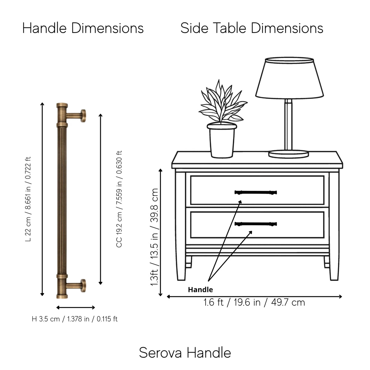 Serova Handle Pack of 1 (Made-to-order Only)