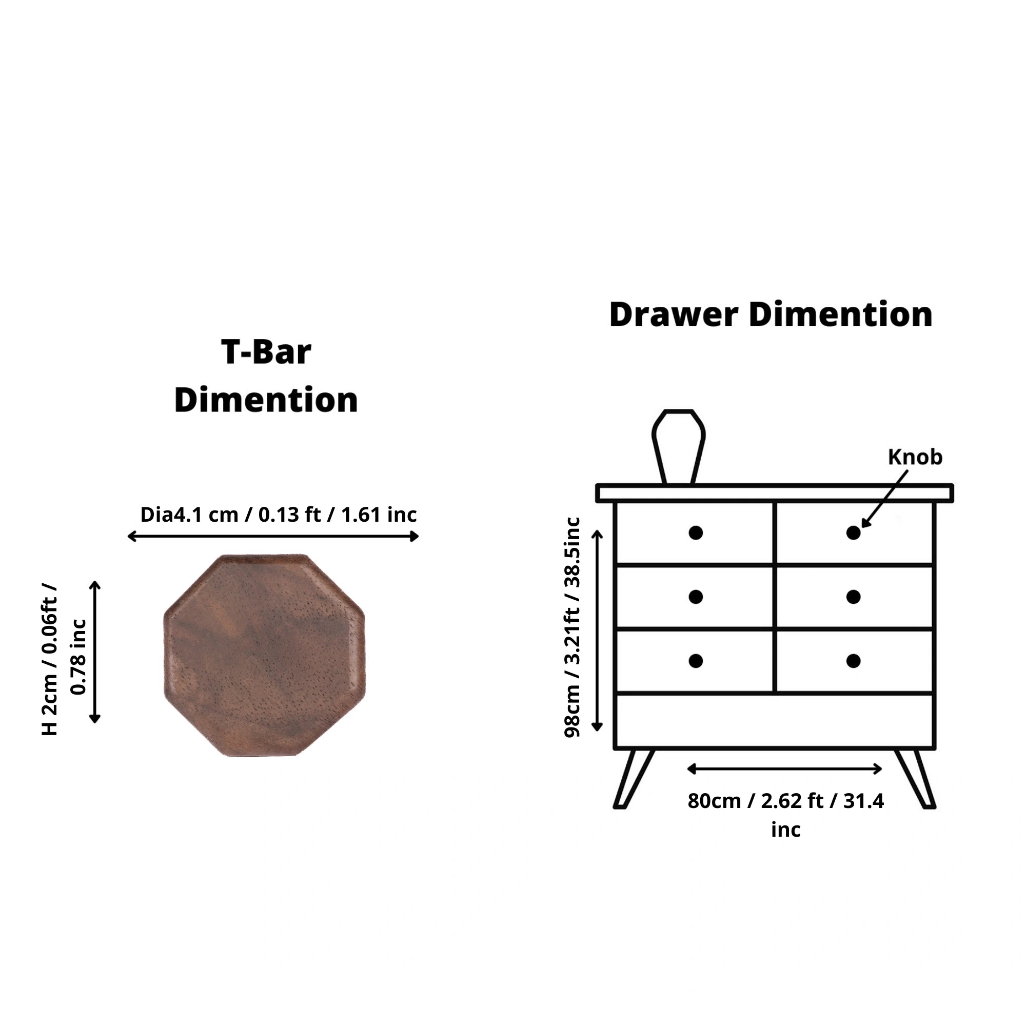 Mantara Thorne Knob W-0056 is a modern walnut wood knob with brushed finish, ideal for kitchen and dresser drawers.
