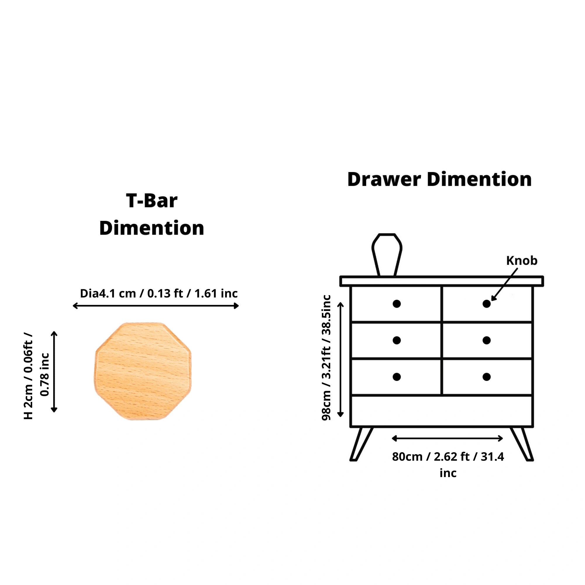 Mantara Thorne Knob W-0056 is a modern beech wood knob with brushed finish, ideal for kitchen and dresser drawers.