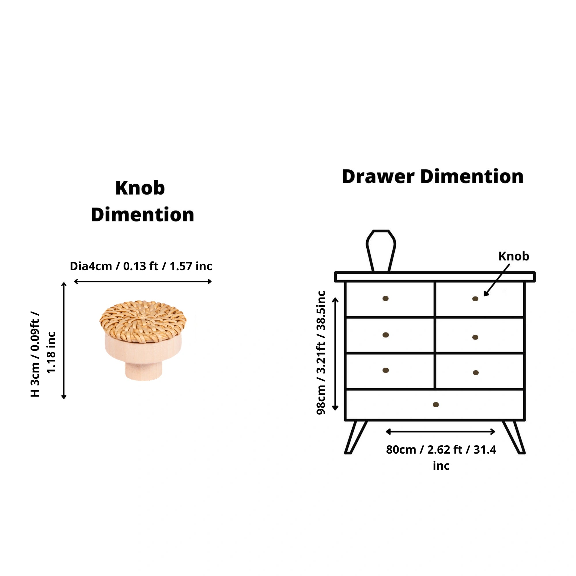 Mantara Wickerly Knob W-0043 is a modern beech wood knob, ideal for kitchen drawers, dresser drawers.