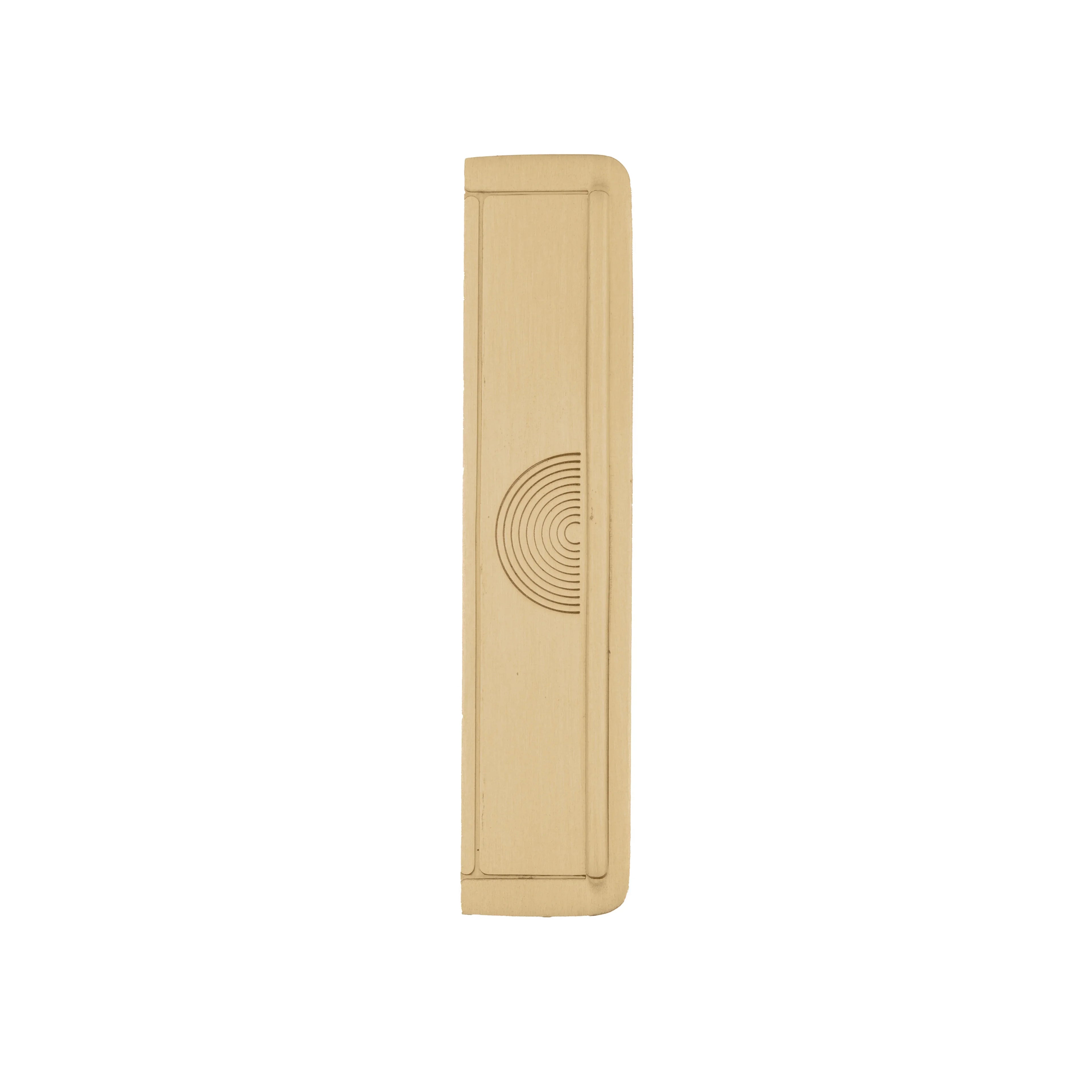 The Mantara B-0044 Saturn Handle is a modern brass handle in brushed gold, ideal for cabinets, kitchens, wardrobes, and drawers.