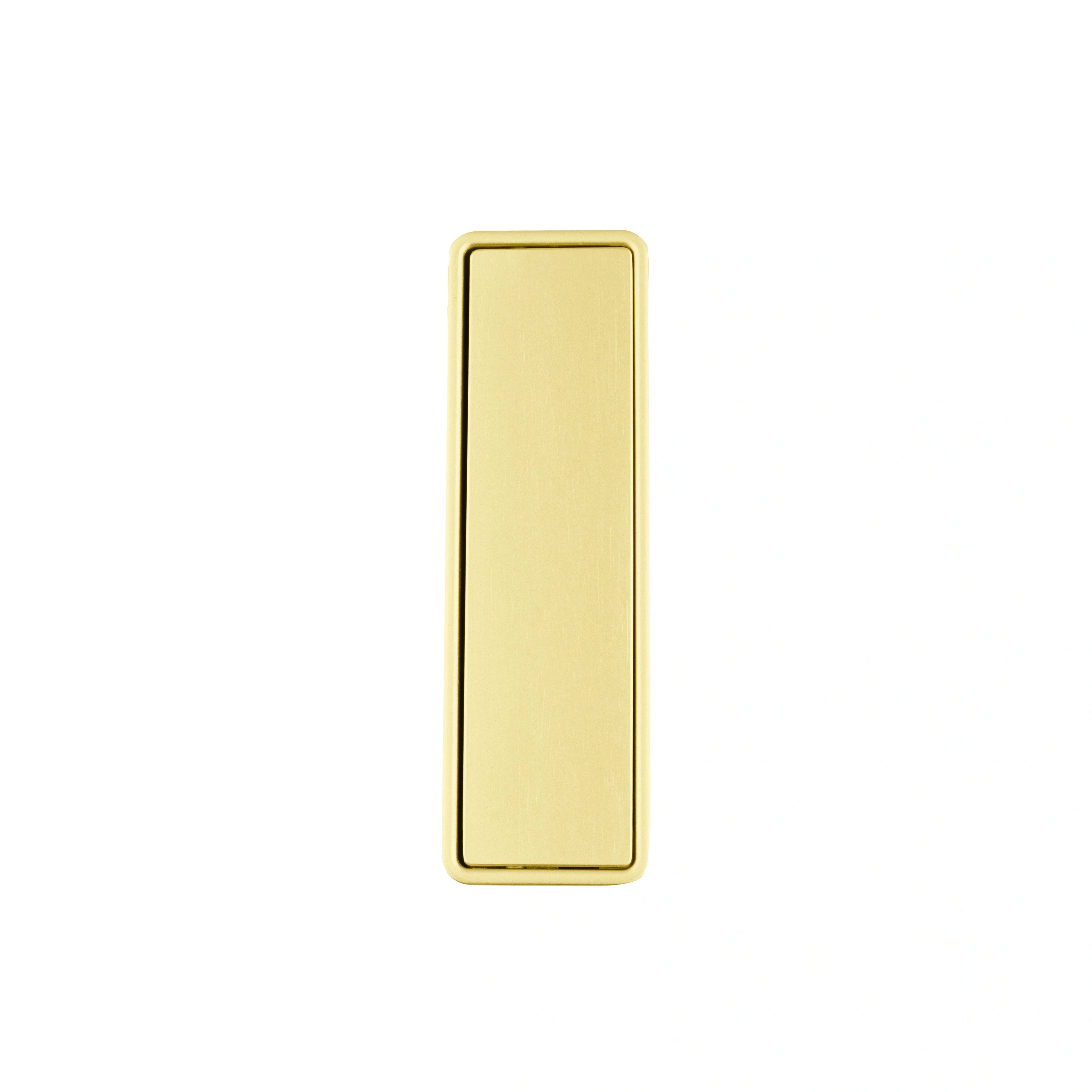 Mantara Concealed Square Handle Z-0009 is a modern zinc alloy handle in brushed gold, ideal for drawers and hooks.