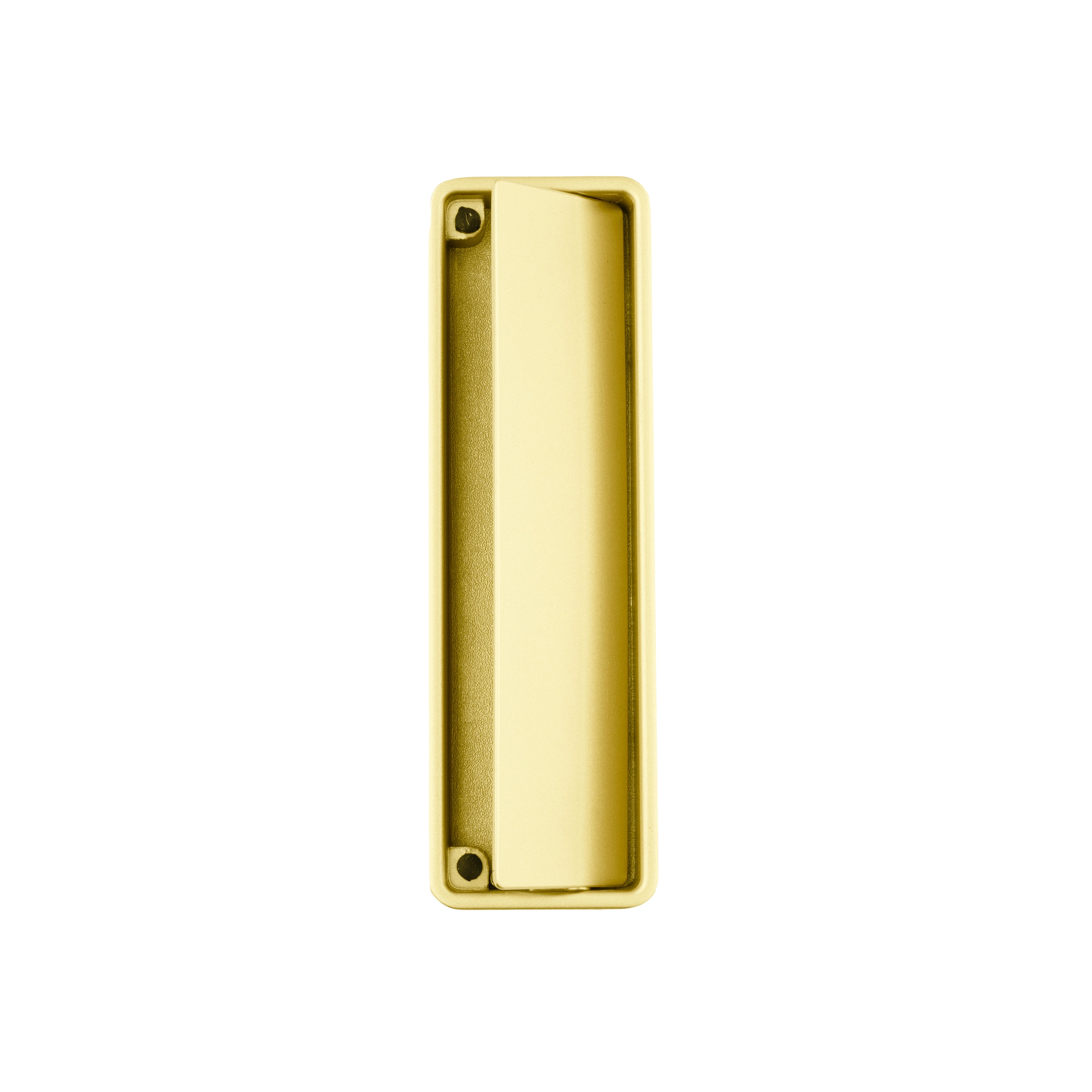 Mantara Concealed Square Handle Z-0009 is a modern zinc alloy handle in brushed gold, ideal for drawers and hooks.