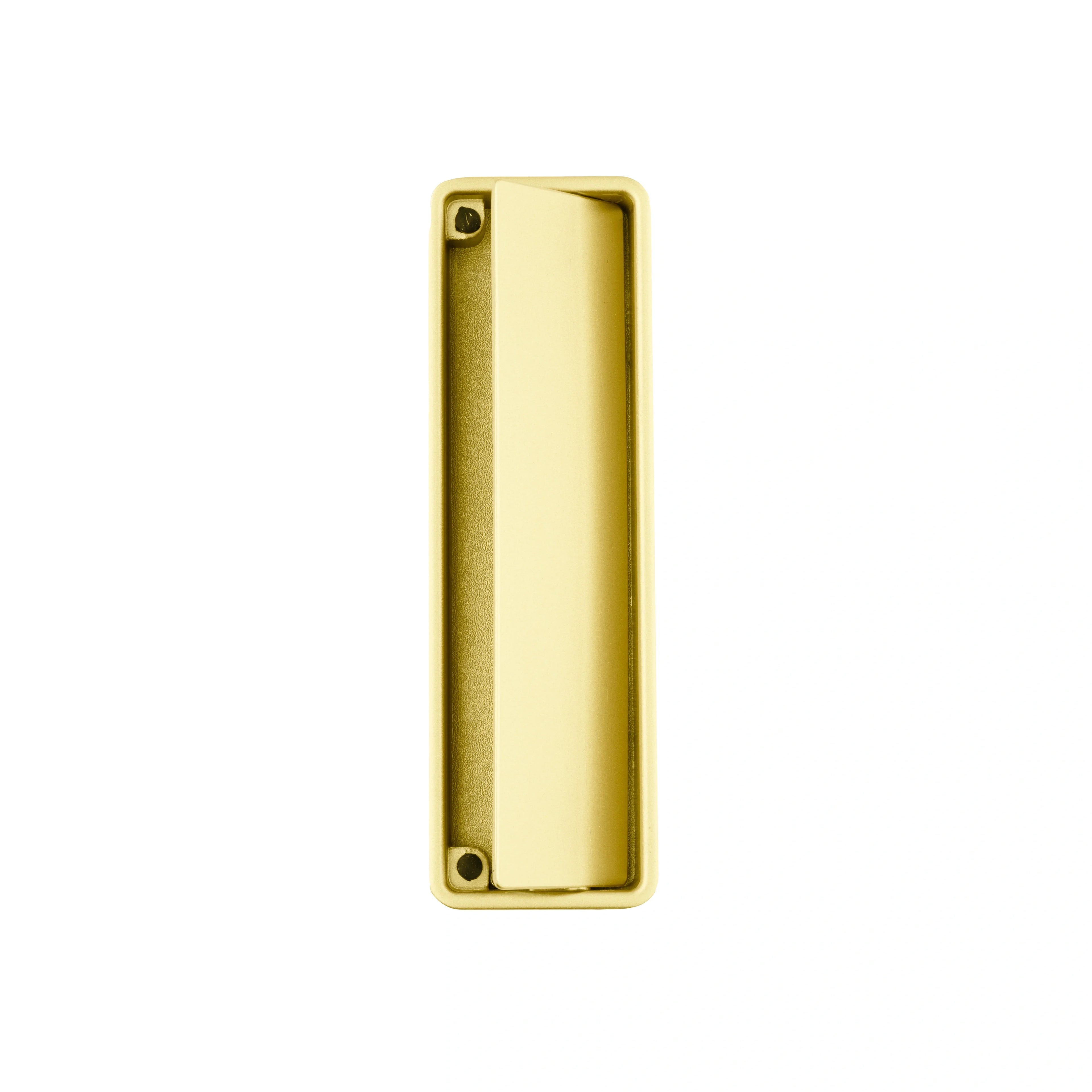 Mantara Concealed Square Handle Z-0009 is a modern zinc alloy handle in brushed gold, ideal for drawers and hooks.