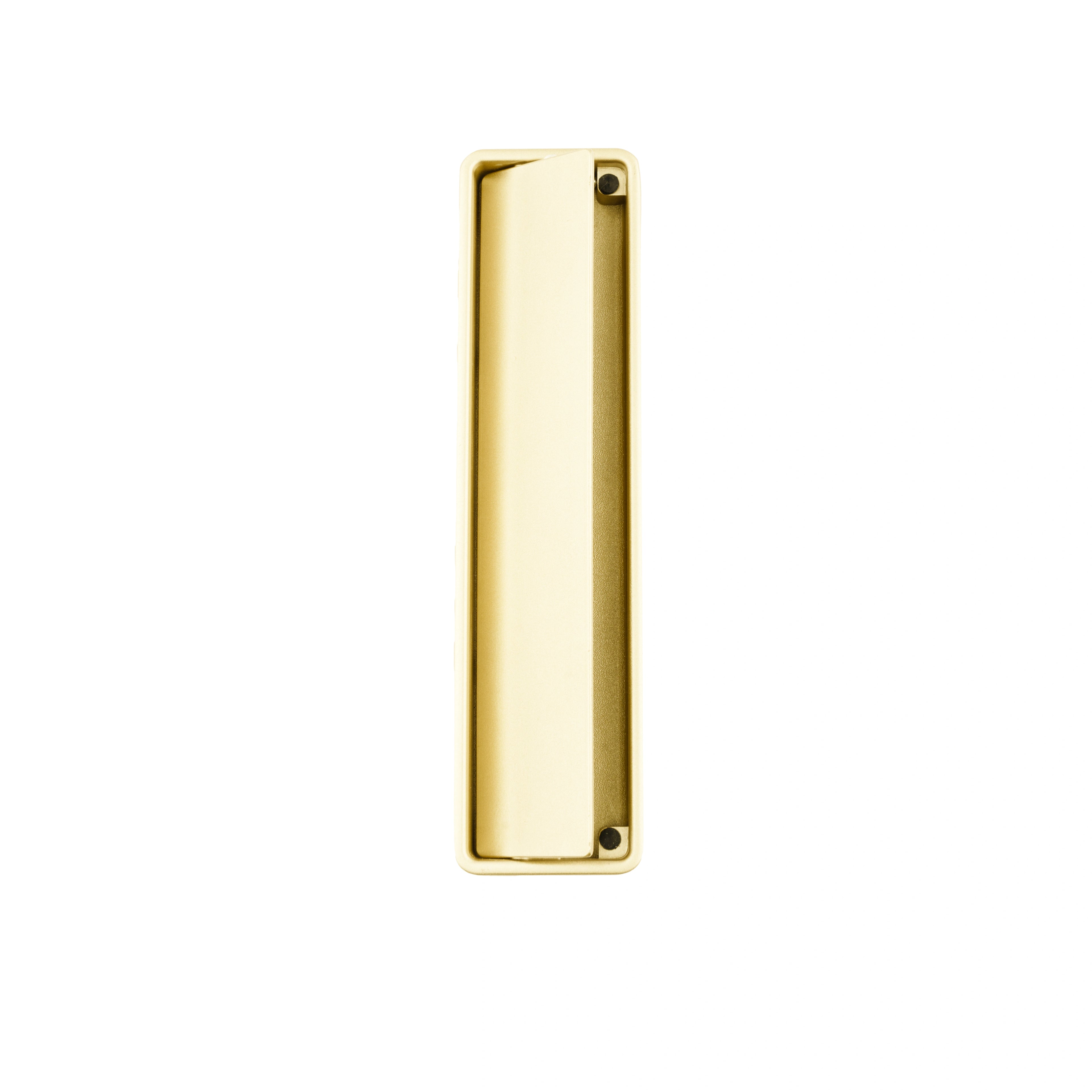 Mantara Concealed Square Handle Z-0009 is a modern zinc alloy handle in brushed gold, ideal for drawers and hooks.