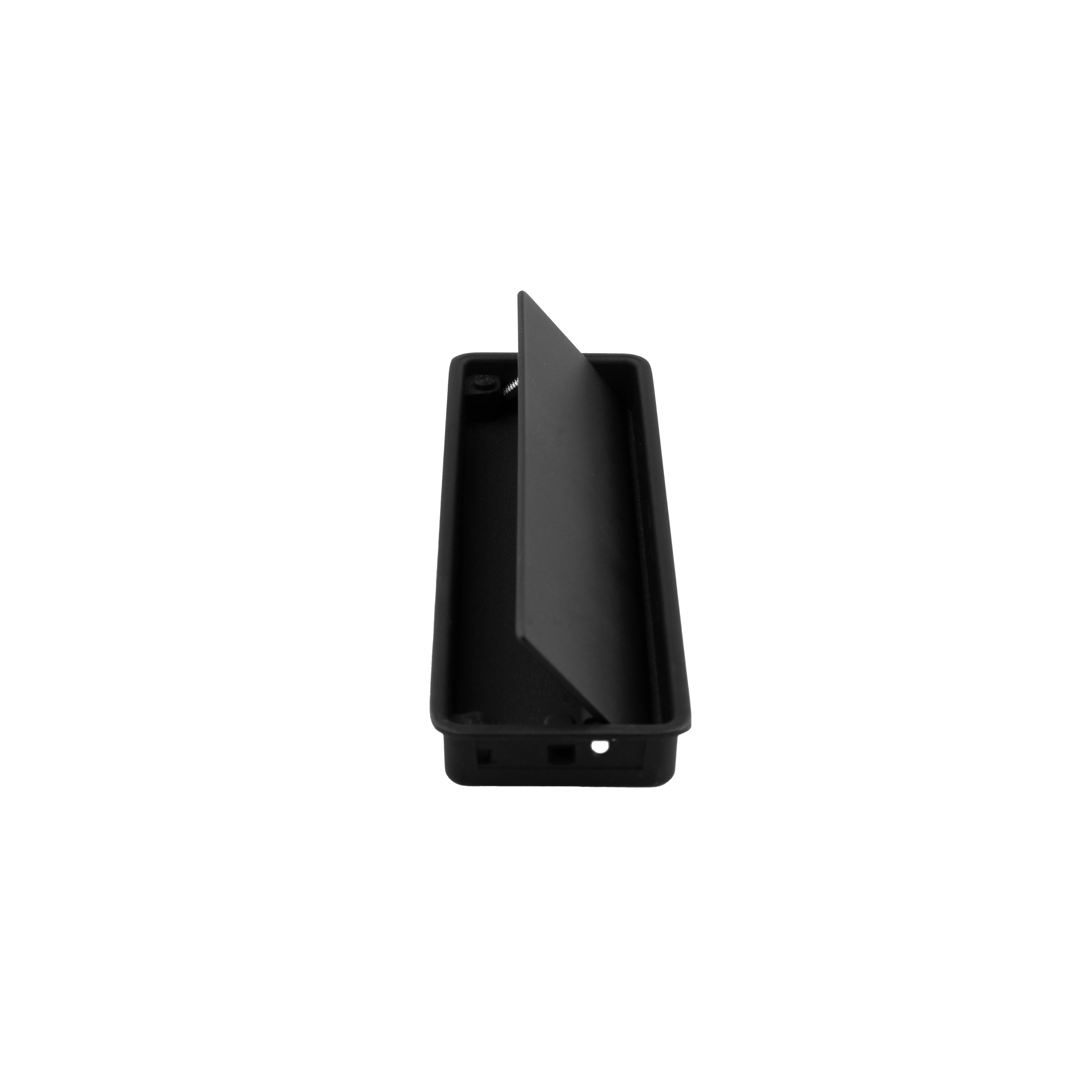 Mantara Concealed Square Handle Z-0009 is a modern zinc alloy handle in brushed black, ideal for drawers and hooks.