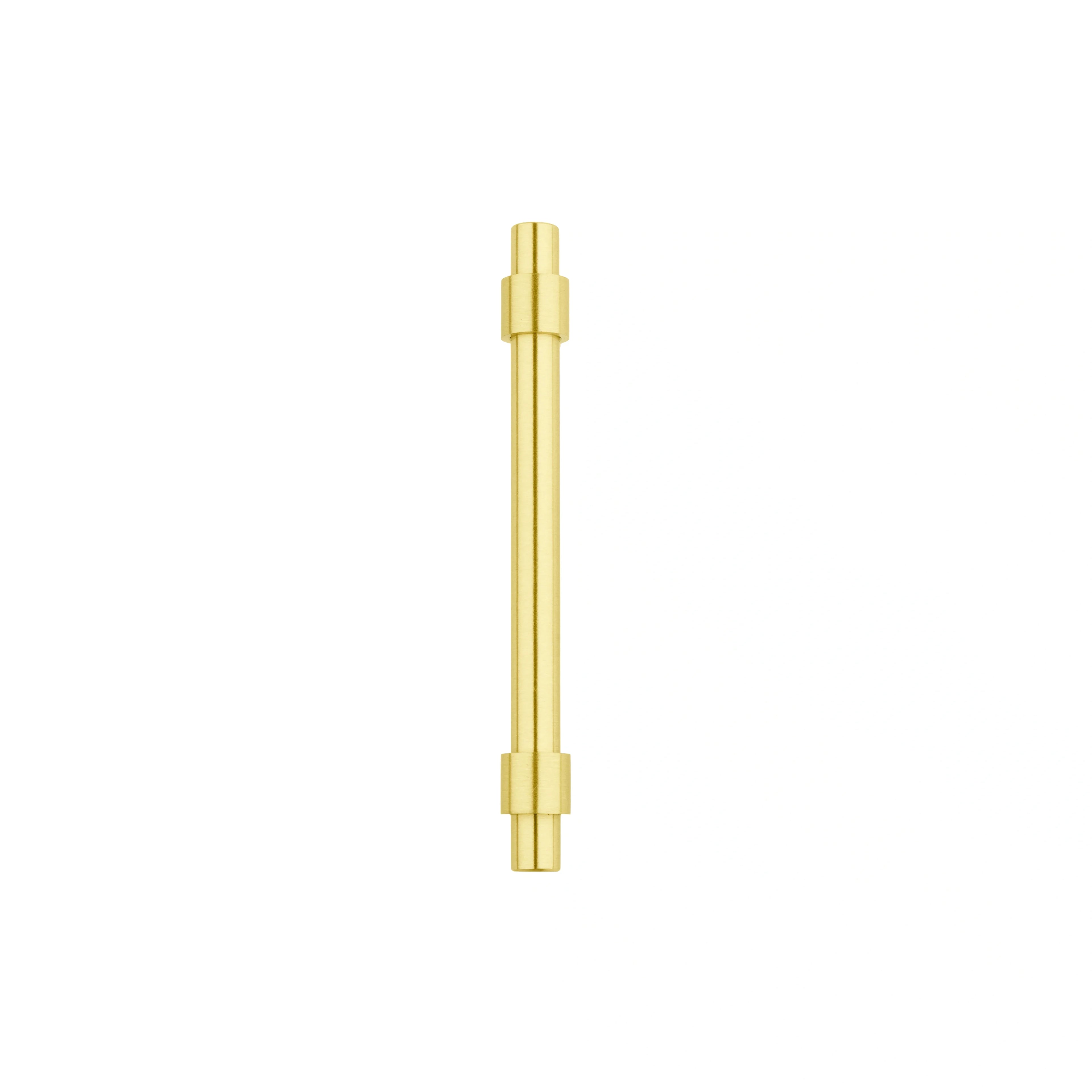 Mantara Seraphine Handle B-0054 is a modern brushed brass handle in gold, ideal for wardrobes, almirahs, and kitchens.