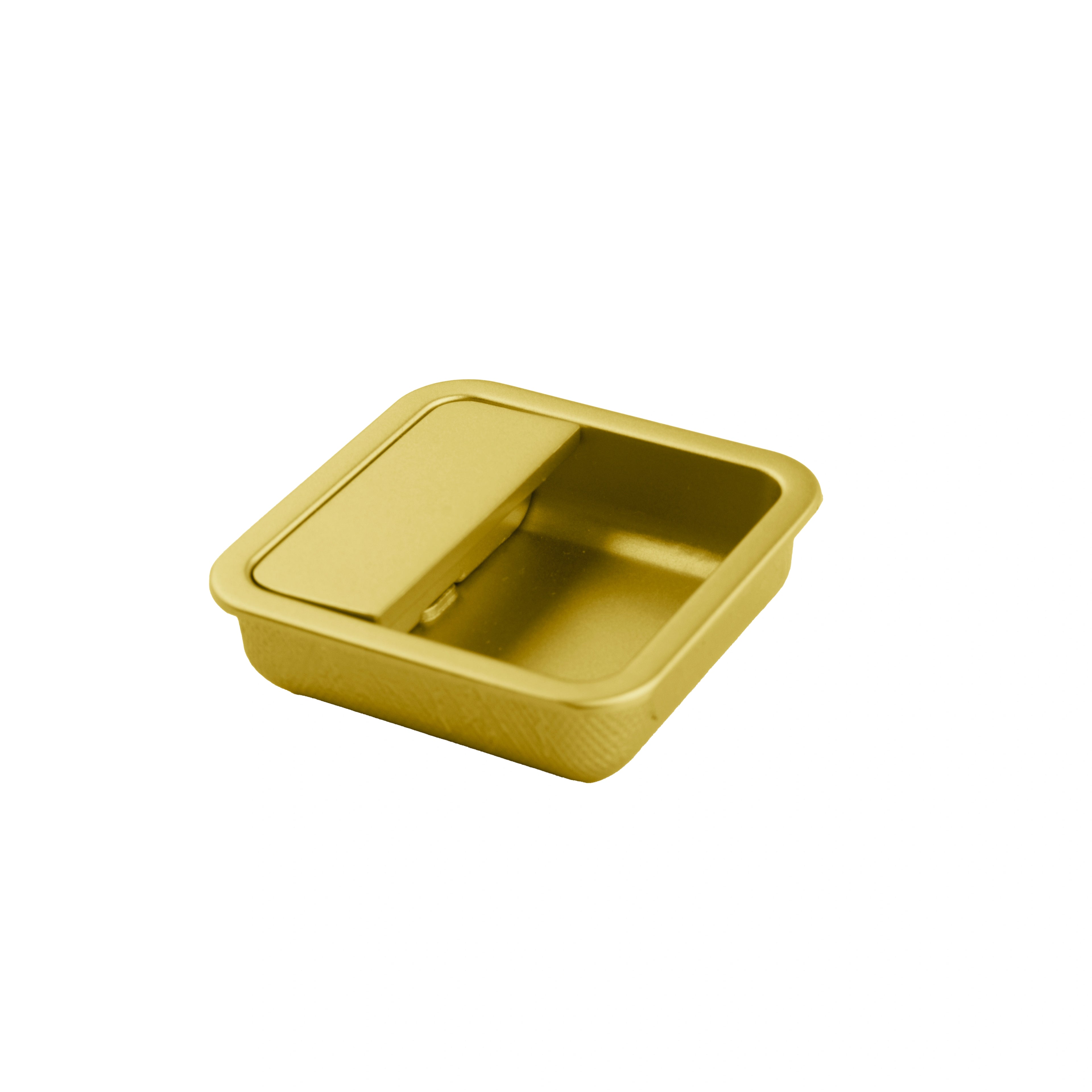 Mantara Concealed Square Handle Z-0011 is a modern zinc handle in matte gold, ideal for sliding doors and furniture.