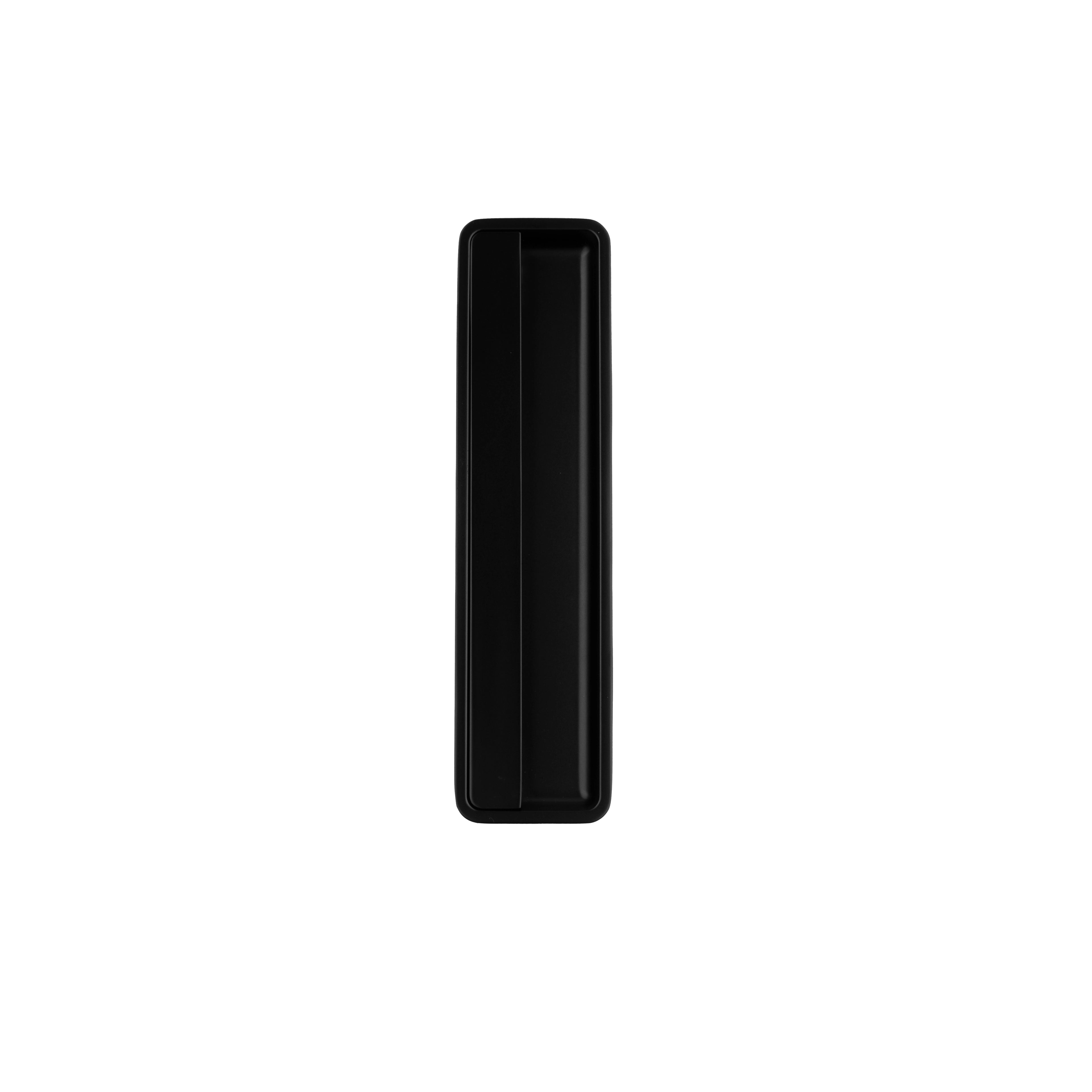 Mantara Concealed Square Handle Z-0011 is a modern zinc handle in matte black ideal for sliding doors and furniture.