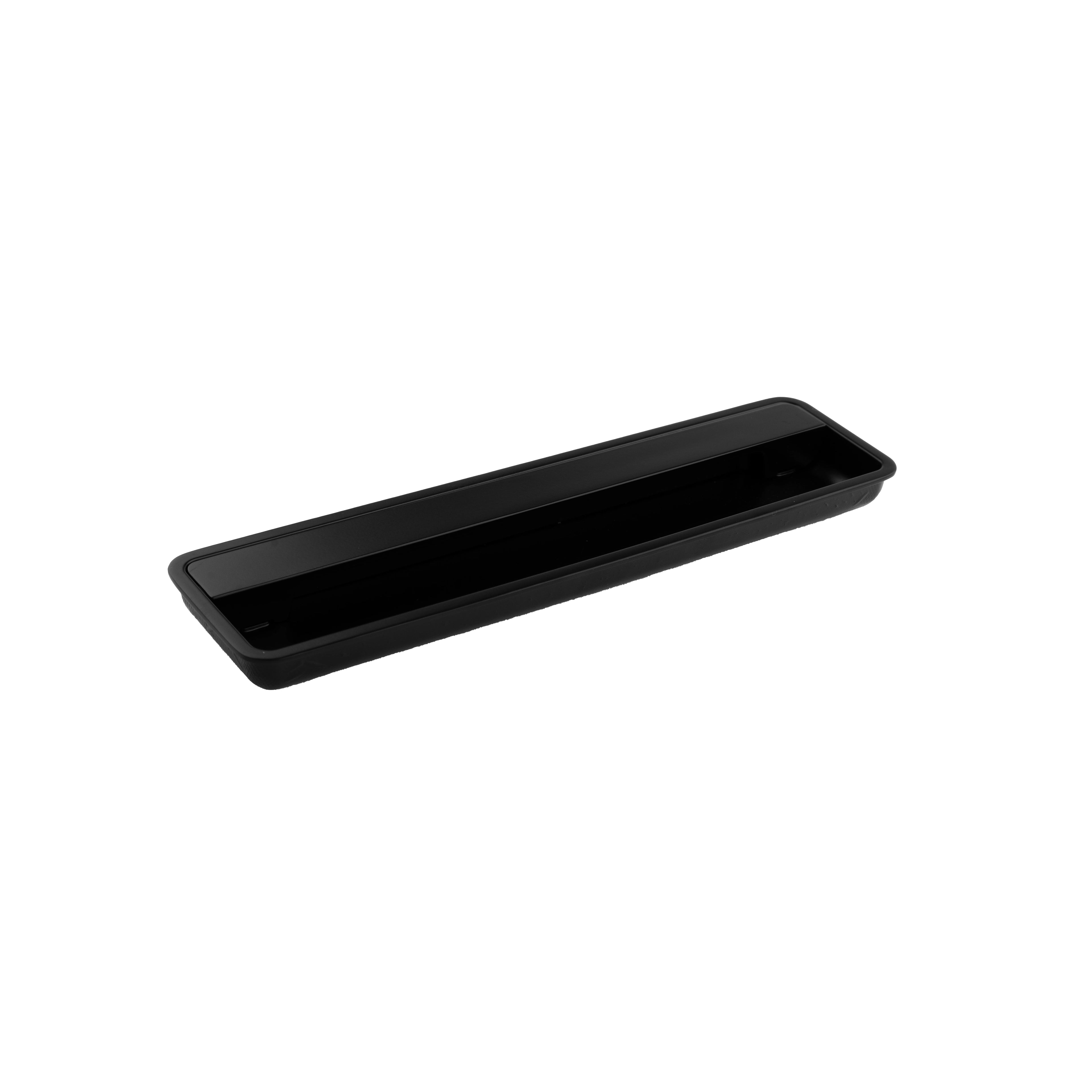Mantara Concealed Square Handle Z-0011 is a modern zinc handle in matte black ideal for sliding doors and furniture.