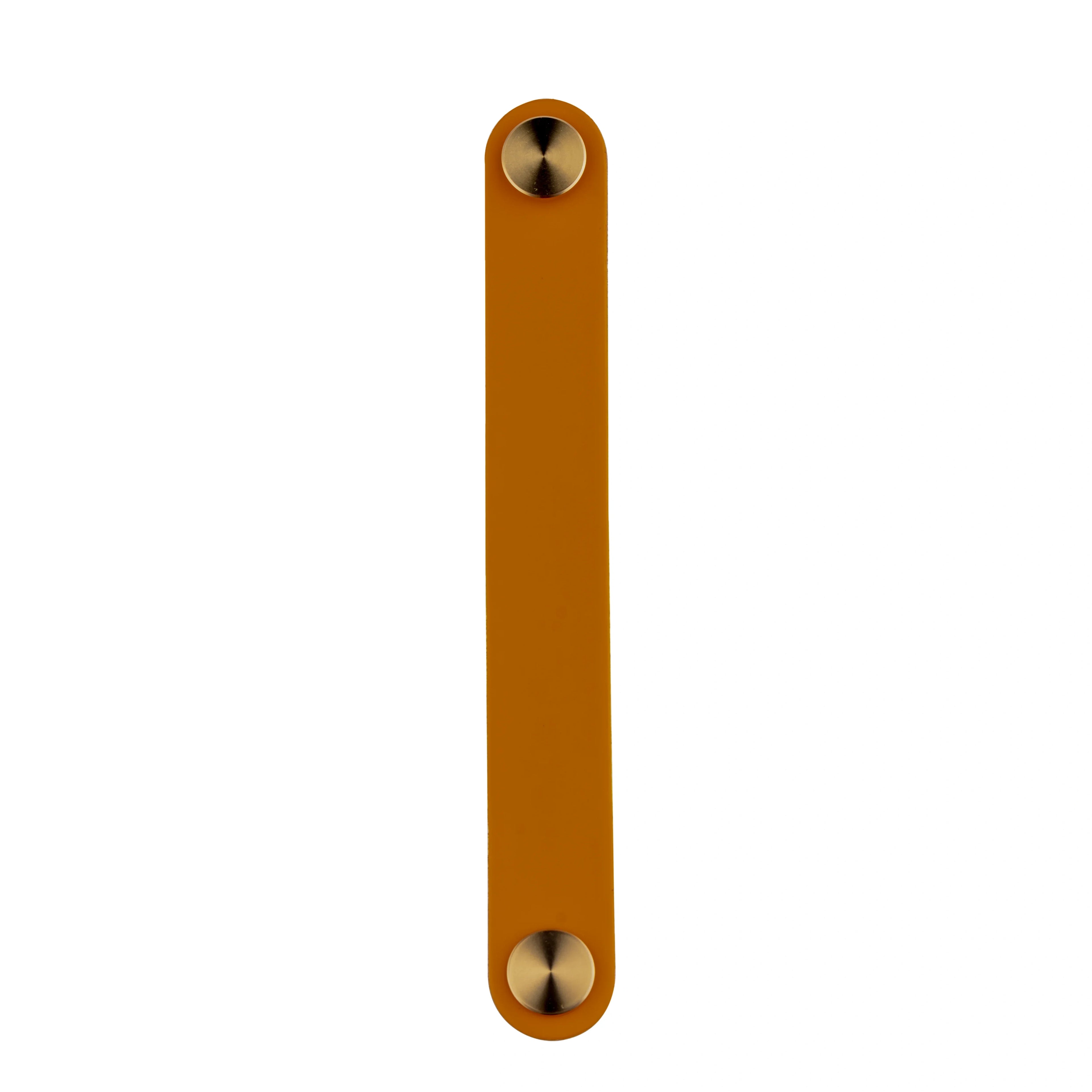 The Mantara L-0001-160 Maverick Handle is a Nordic leather and brass handle in brown ideal for kitchens and wardrobes.
