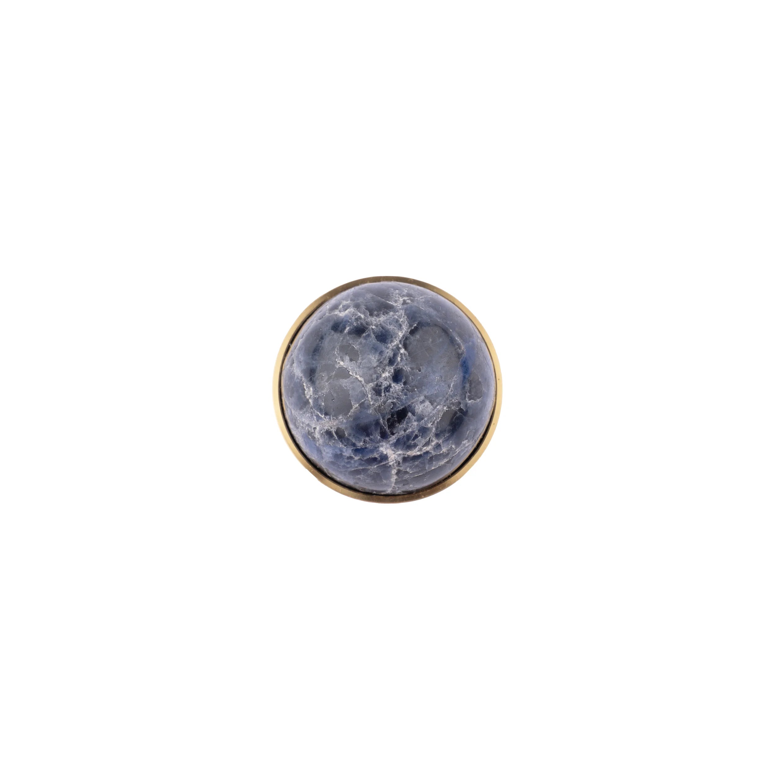 The Mantara C-0006 is a modern crystal + brass knob in black, ideal for drawers and cabinets.
